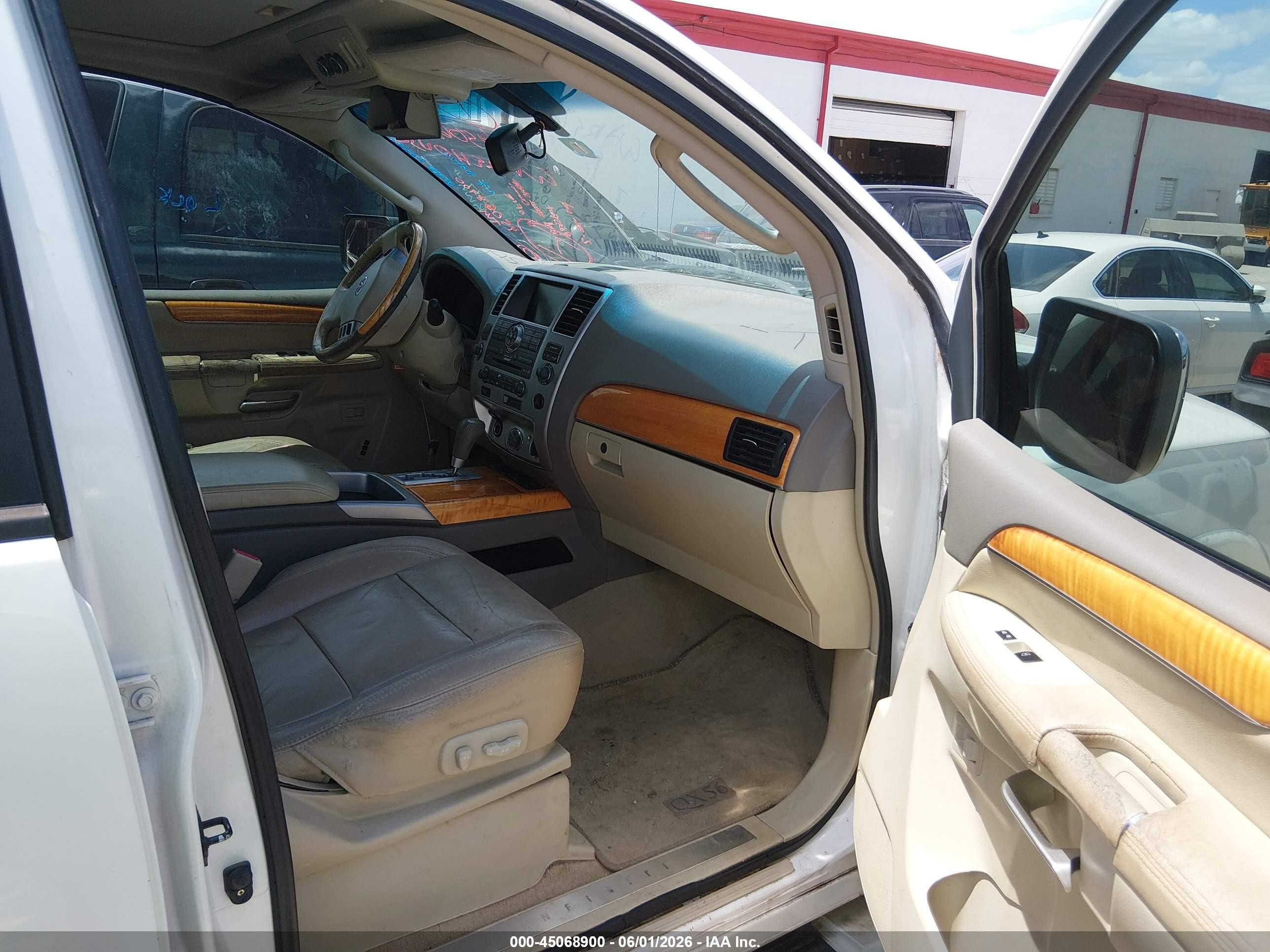 2008 Infiniti Qx56   White vin: 5N3AA08D78N901229