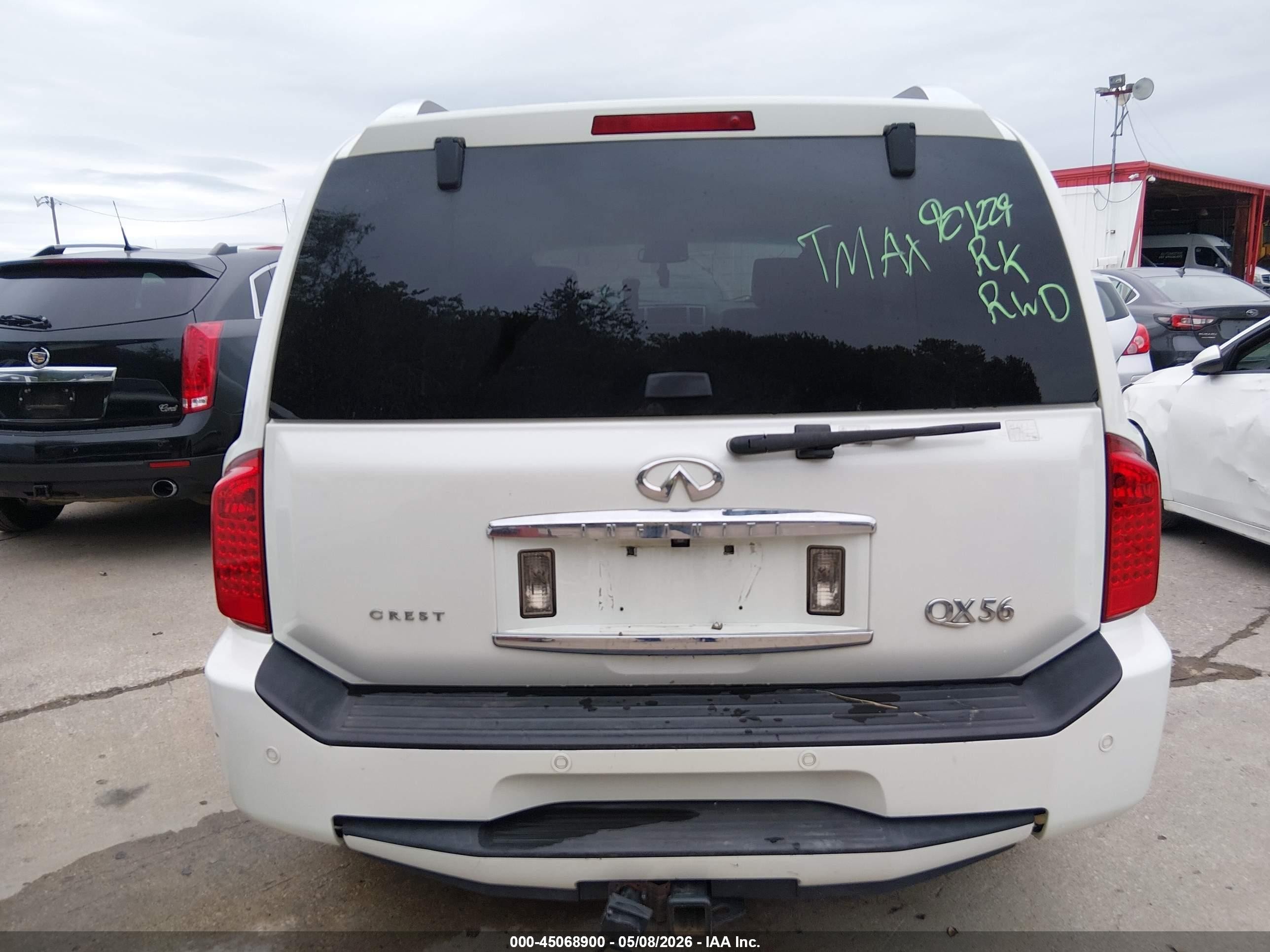 2008 Infiniti Qx56   White vin: 5N3AA08D78N901229