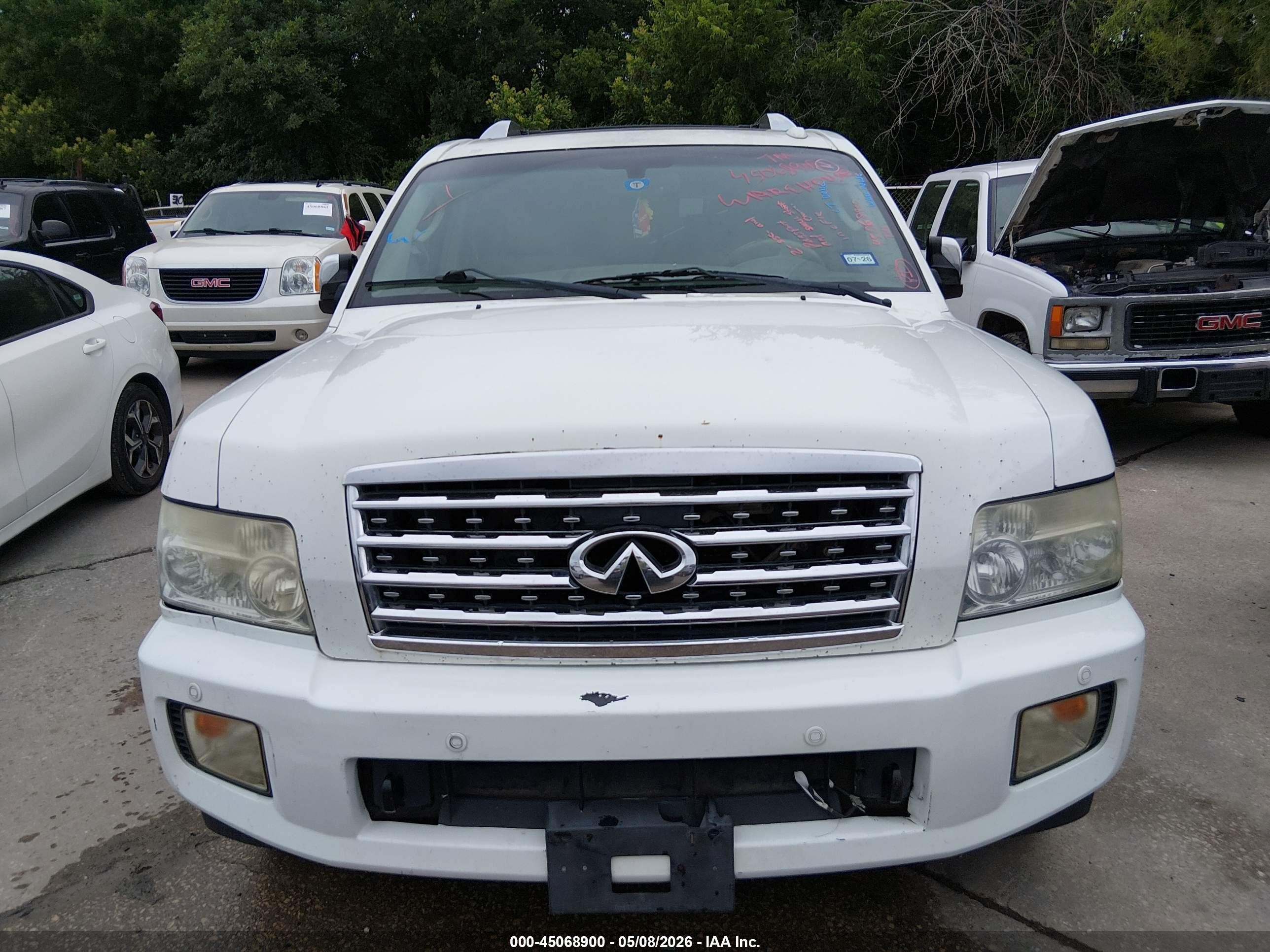 2008 Infiniti Qx56   White vin: 5N3AA08D78N901229