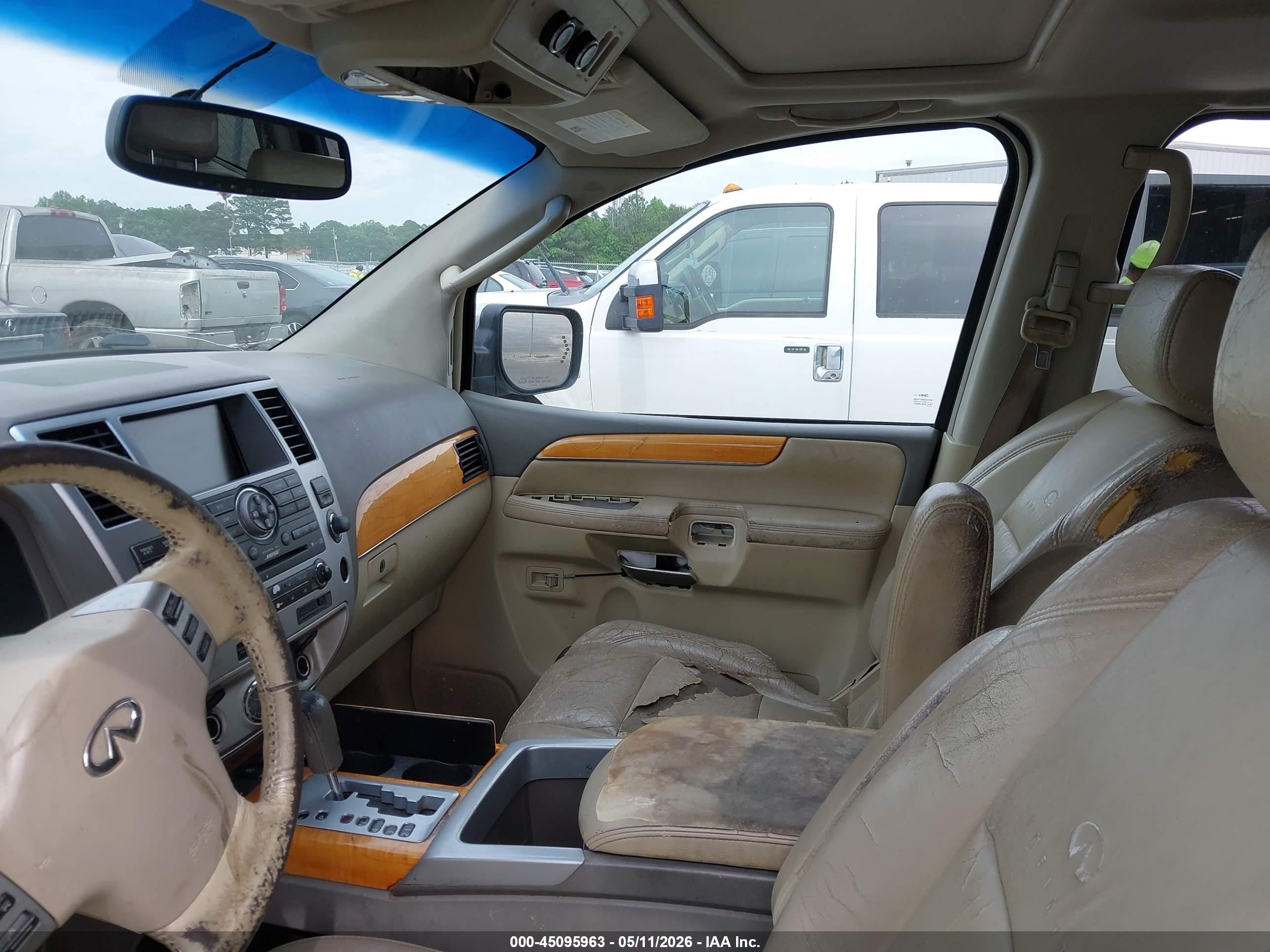 2009 Infiniti Qx56   White vin: 5N3AA08D89N903380
