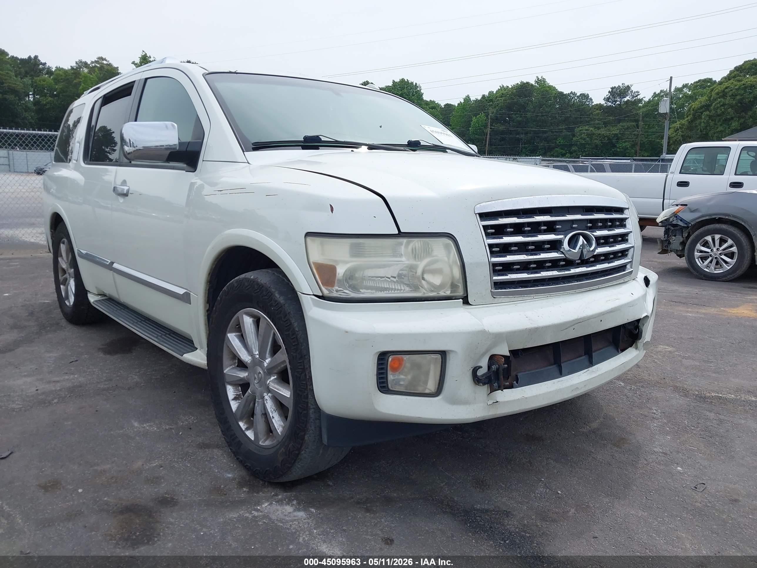 2009 Infiniti Qx56   White vin: 5N3AA08D89N903380