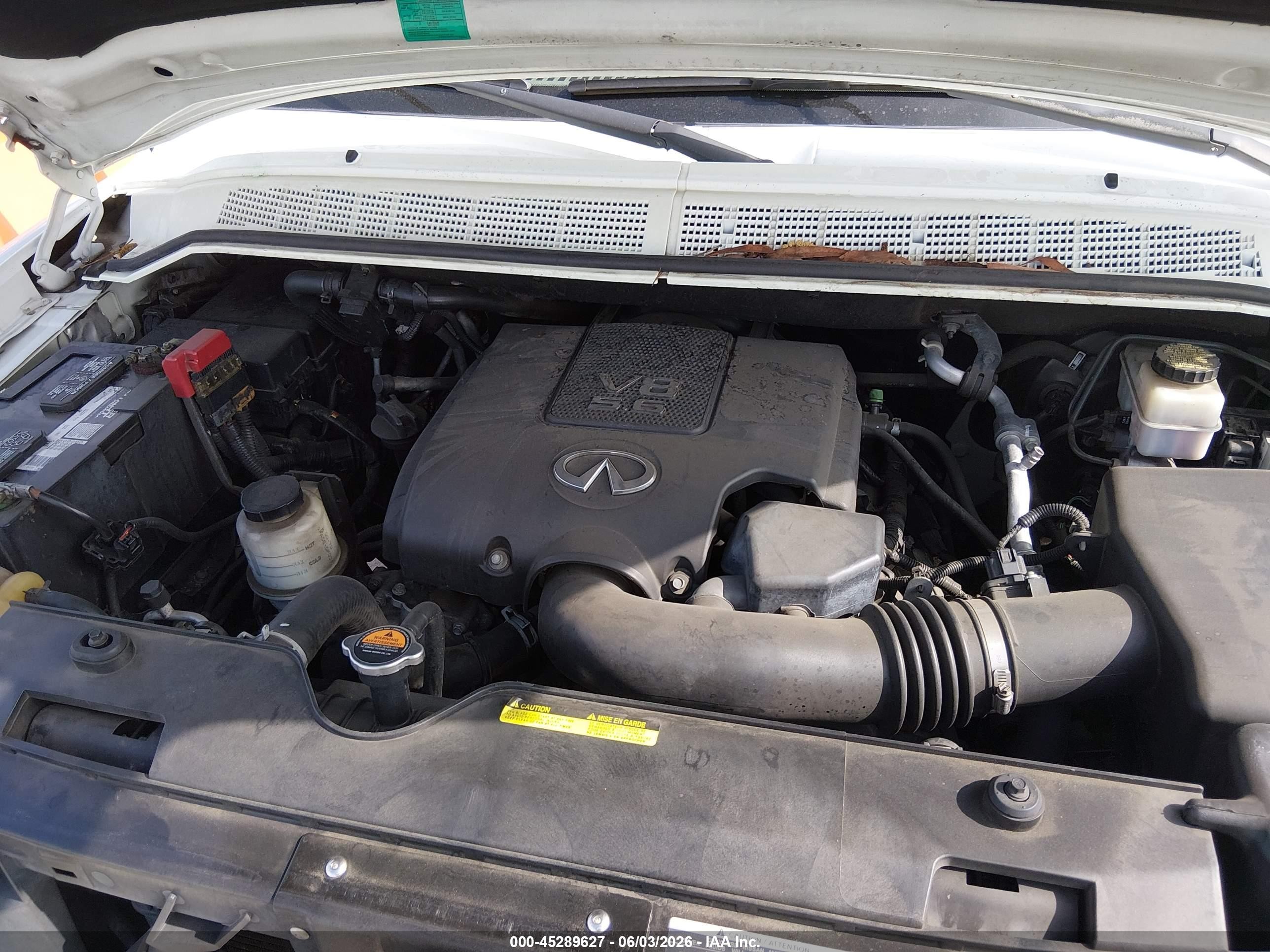 2010 Infiniti Qx56   White vin: 5N3ZA0NF2AN902836