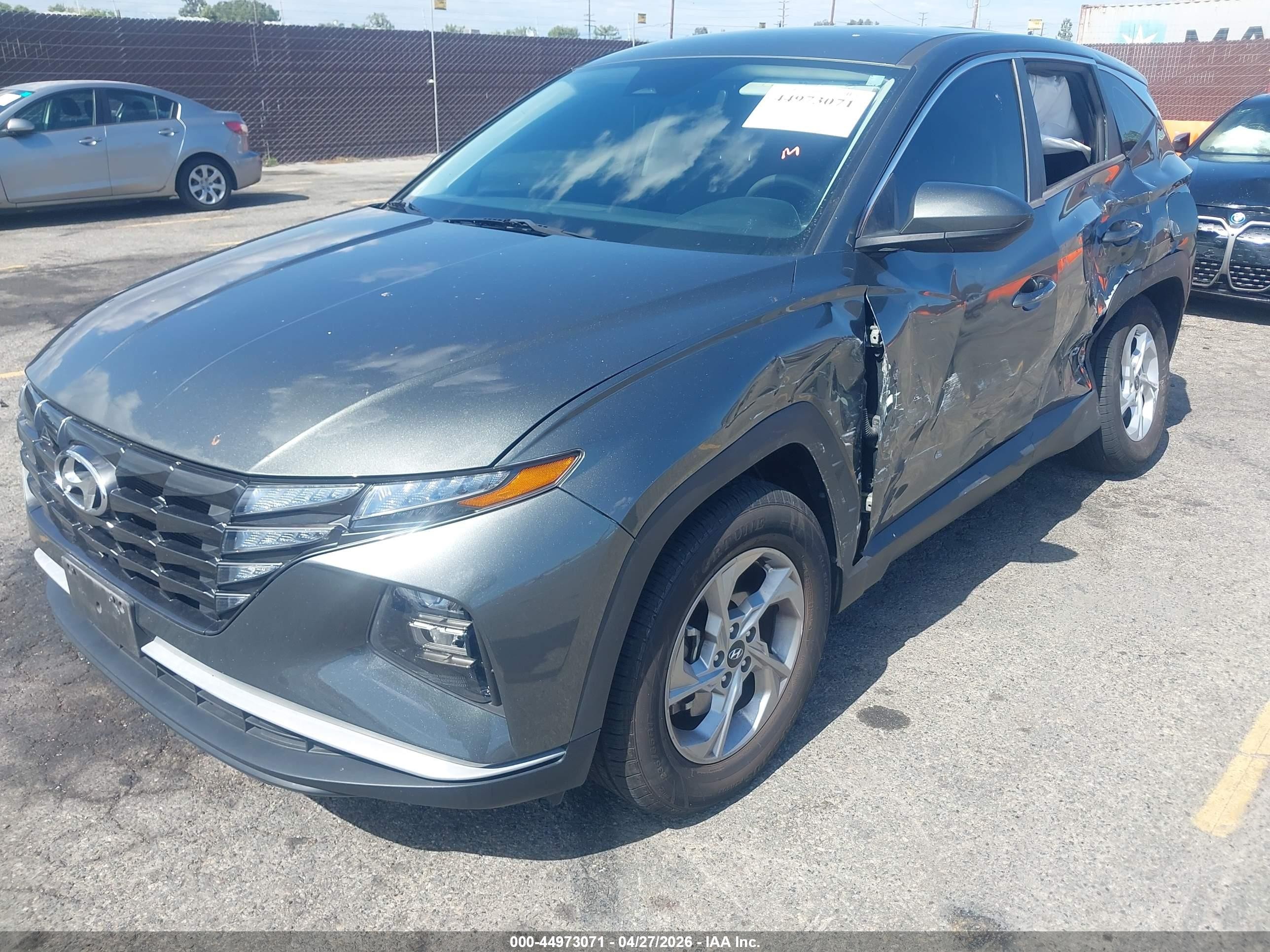 2022 Hyundai Tucson Se Gray vin: 5NMJA3AE4NH003682