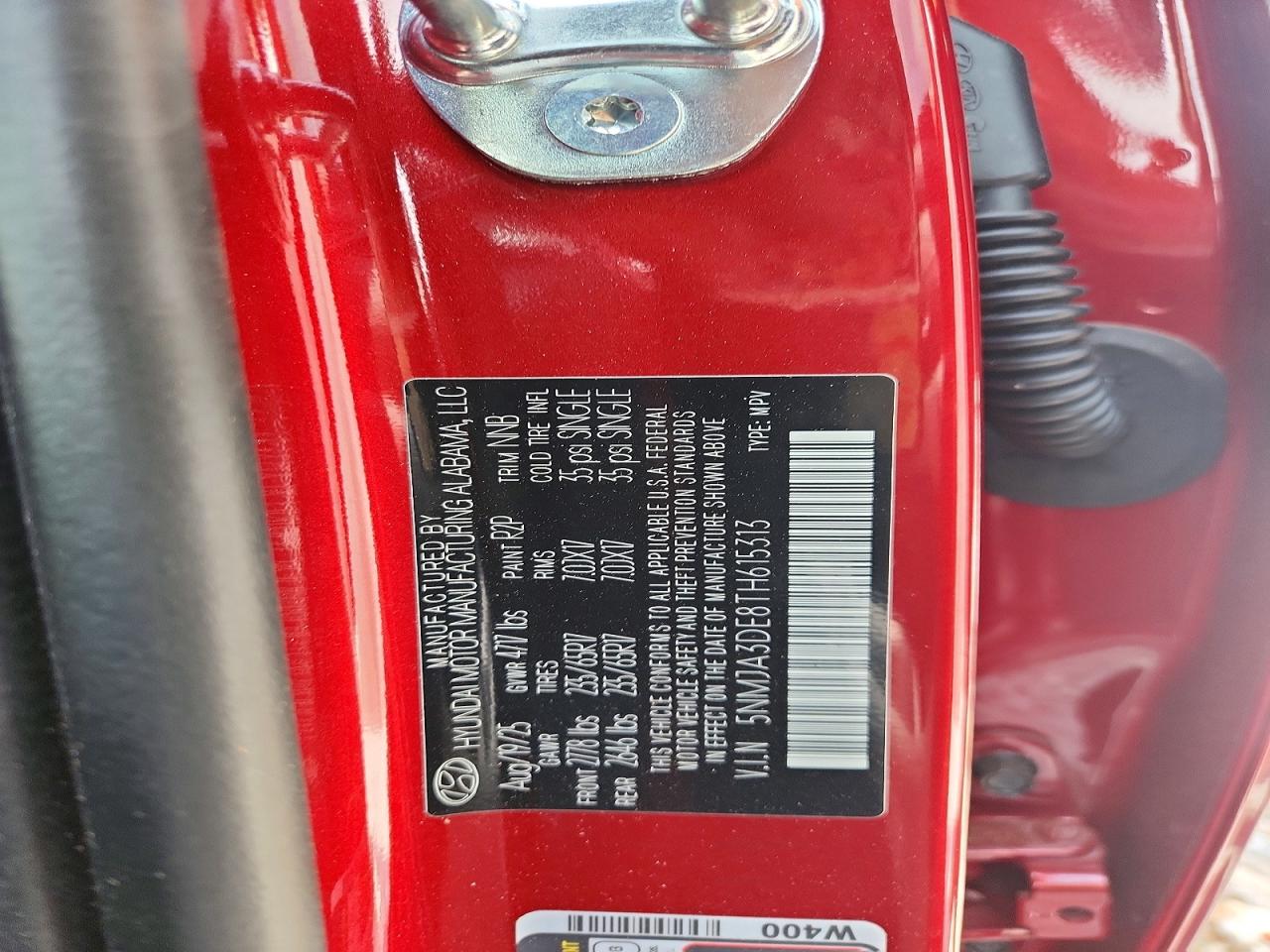 2026 Hyundai Tucson Se Red vin: 5NMJA3DE8TH615313