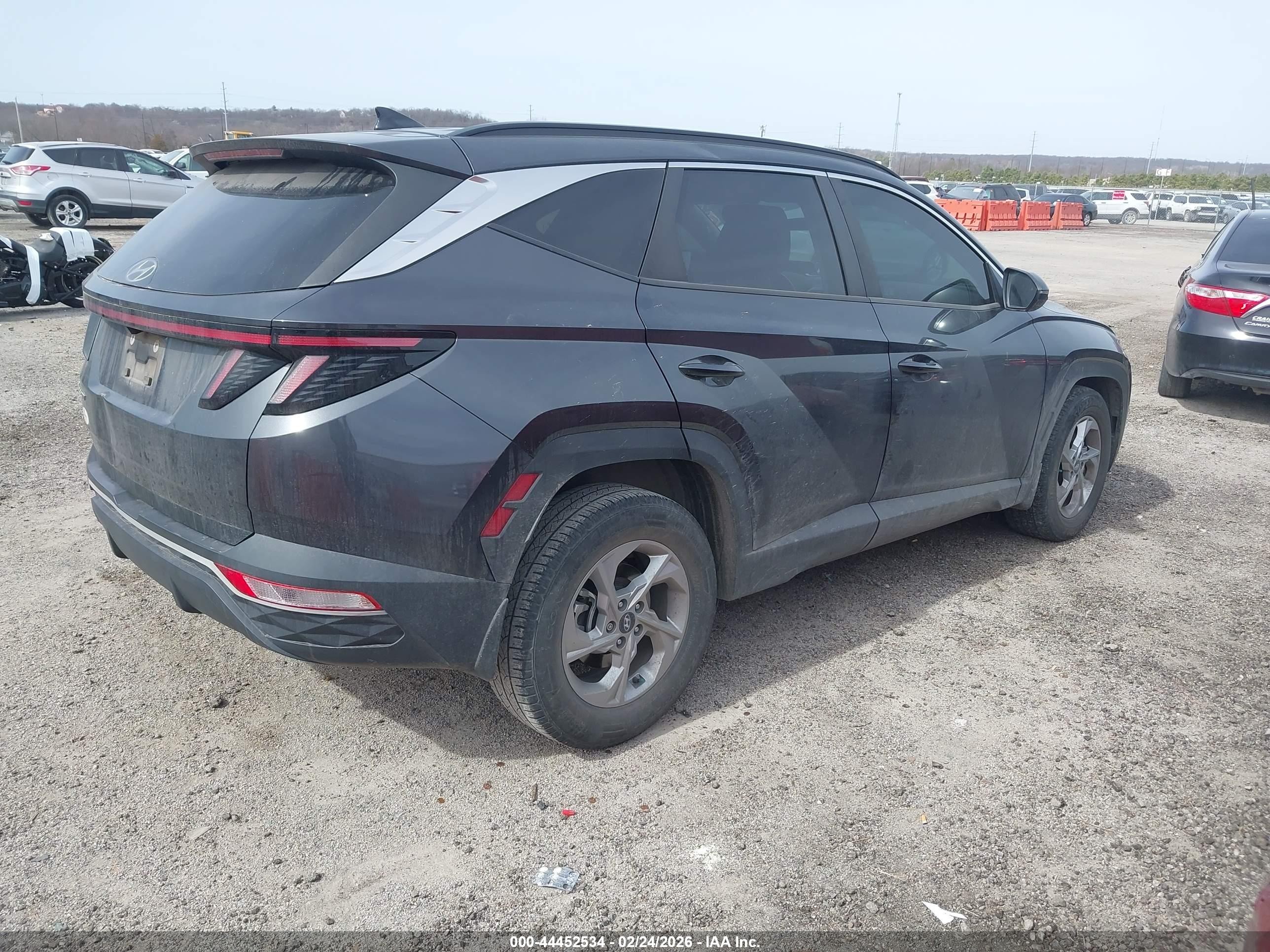 2022 Hyundai Tucson Sel Gray vin: 5NMJB3AE3NH060260
