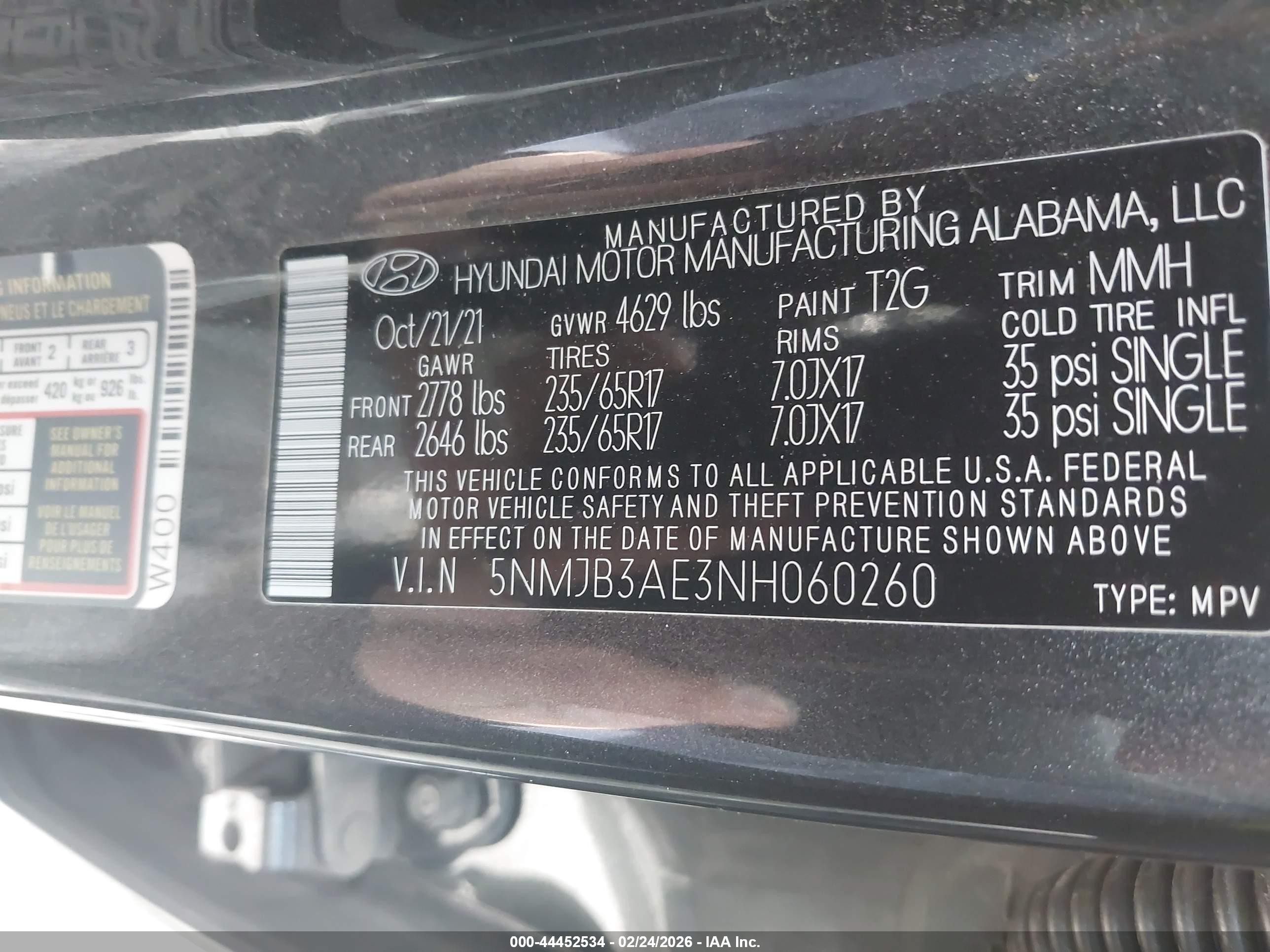 2022 Hyundai Tucson Sel Gray vin: 5NMJB3AE3NH060260