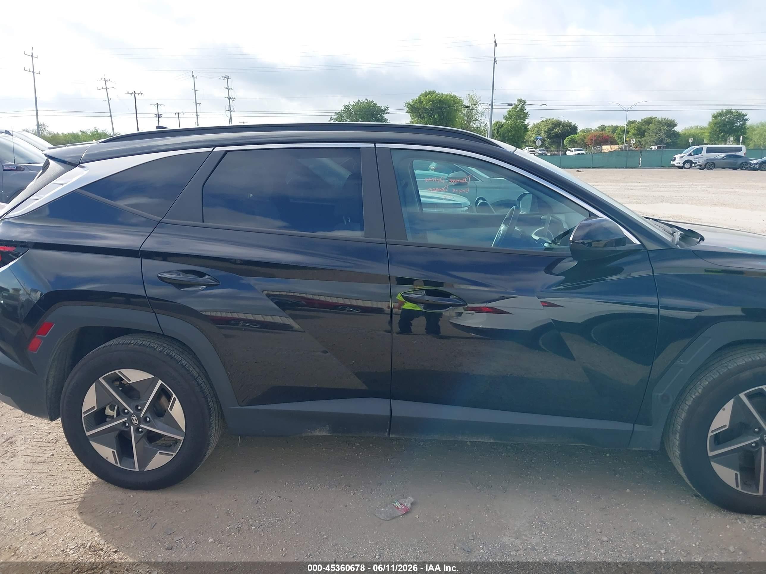 2025 Hyundai Tucson Sel Черный vin: 5NMJB3DE2SH516773