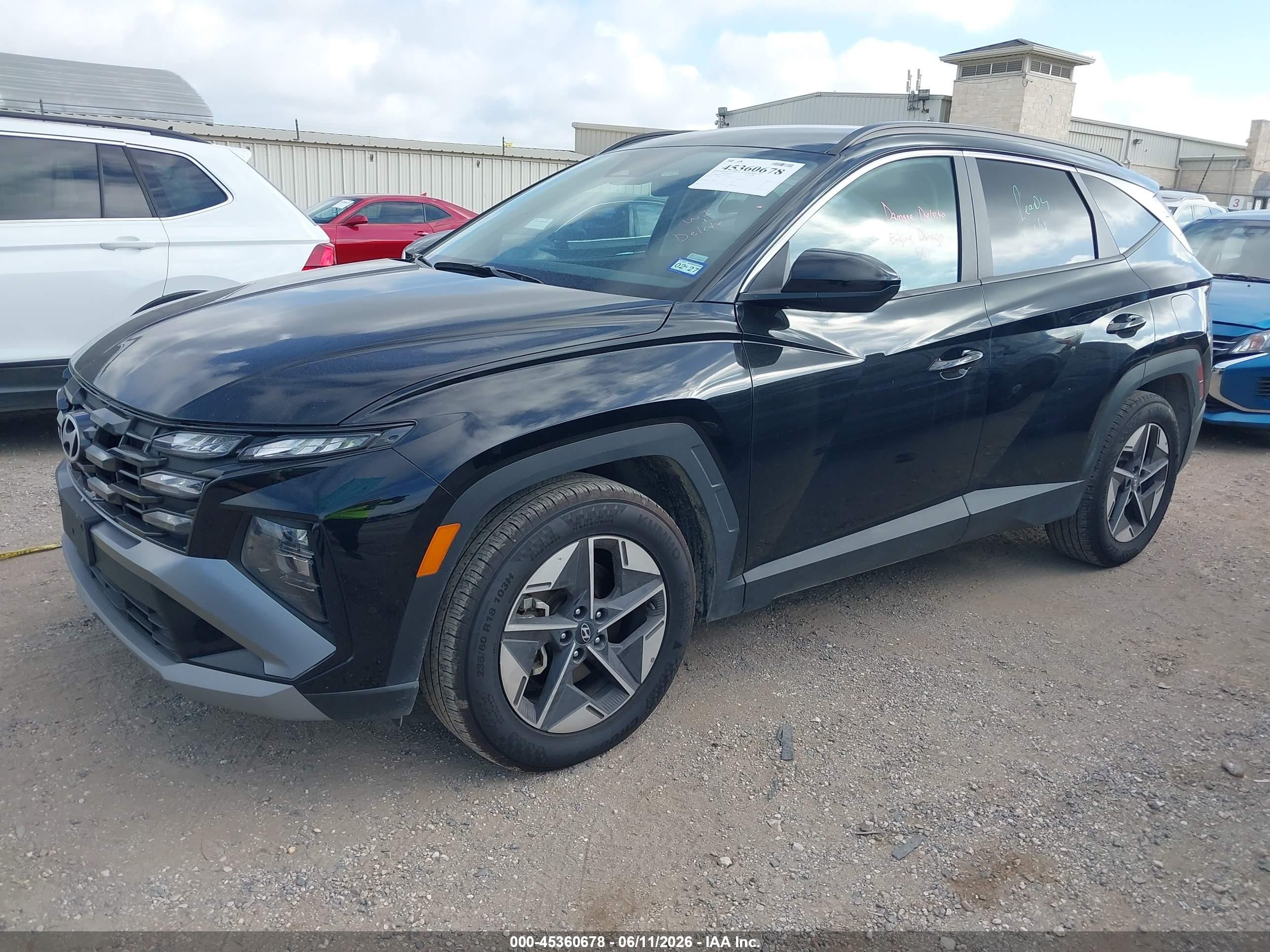 2025 Hyundai Tucson Sel Черный vin: 5NMJB3DE2SH516773
