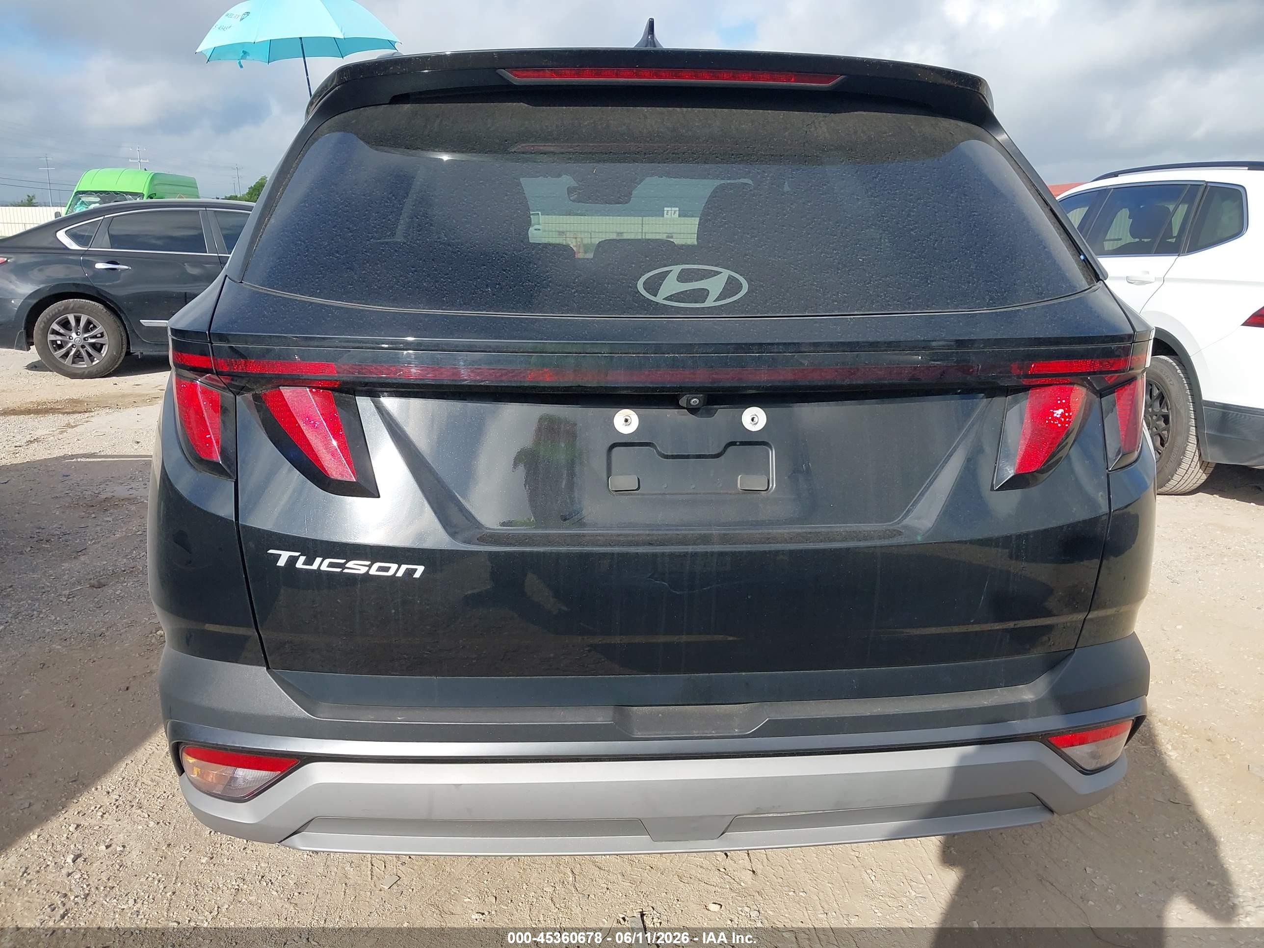 2025 Hyundai Tucson Sel Черный vin: 5NMJB3DE2SH516773