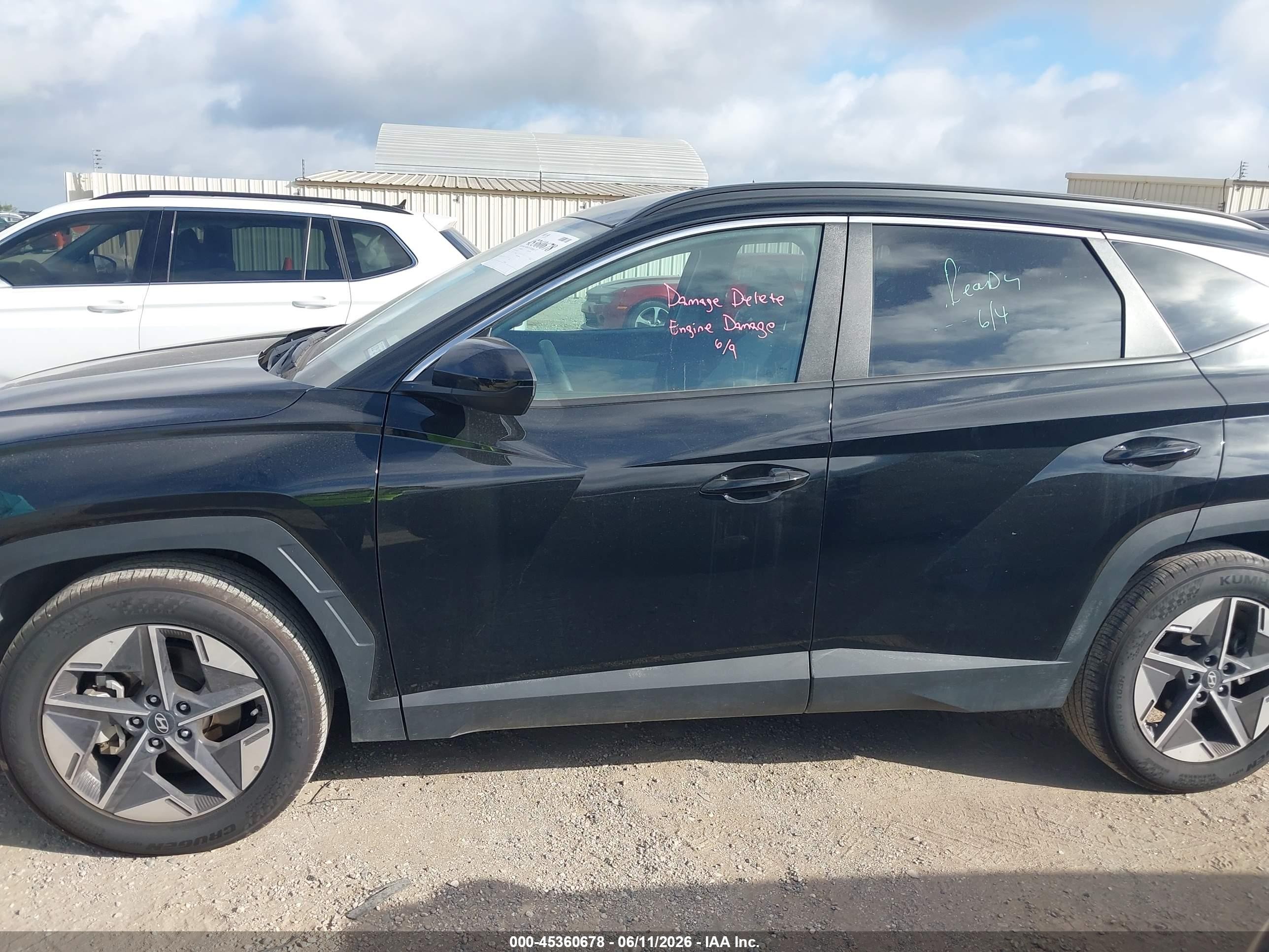 2025 Hyundai Tucson Sel Черный vin: 5NMJB3DE2SH516773