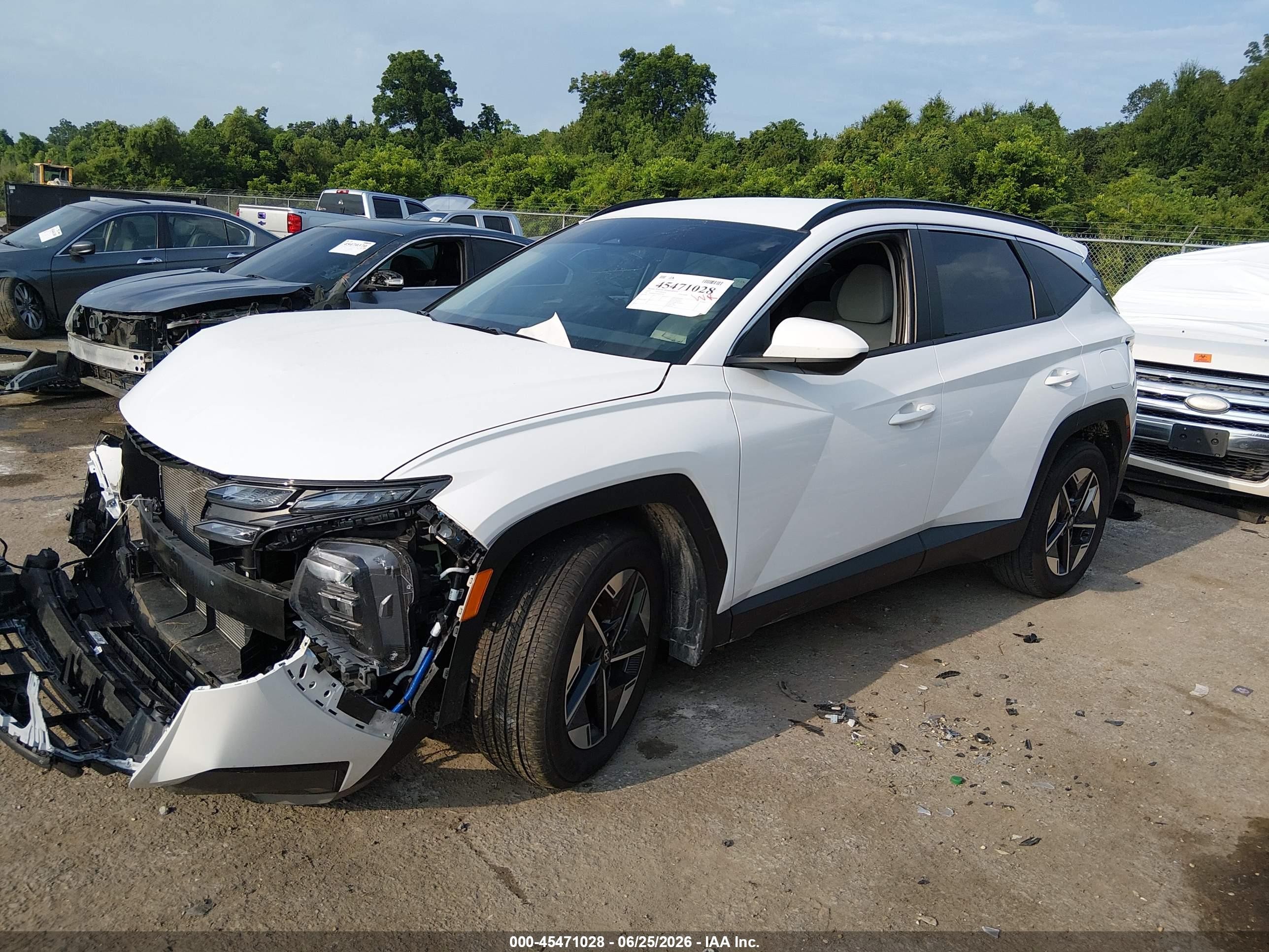 2025 Hyundai Tucson Sel White vin: 5NMJB3DE5SH522518
