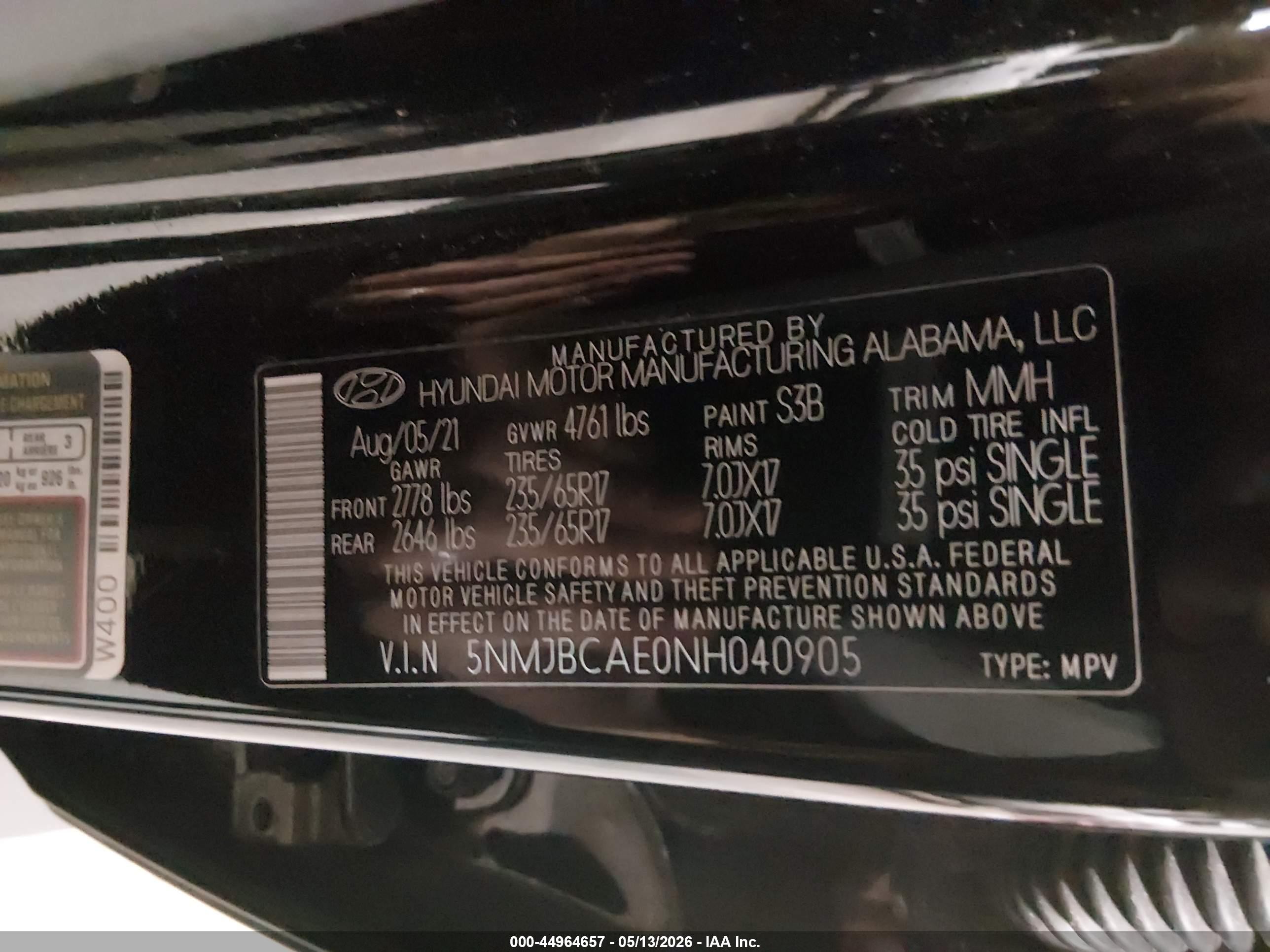 2022 Hyundai Tucson Sel Черный vin: 5NMJBCAE0NH040905