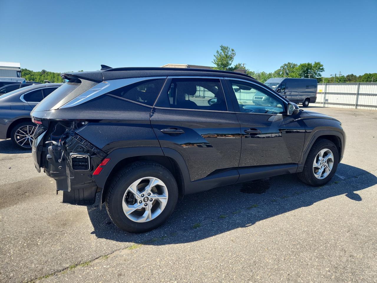 2023 Hyundai Tucson Sel Black vin: 5NMJBCAE5PH195923 Damage: Right Qtr Panel, Heavy Scratch, 1 To 2 Inches