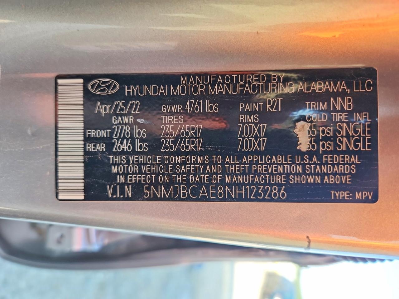 2022 Hyundai Tucson Sel Silver vin: 5NMJBCAE8NH123286