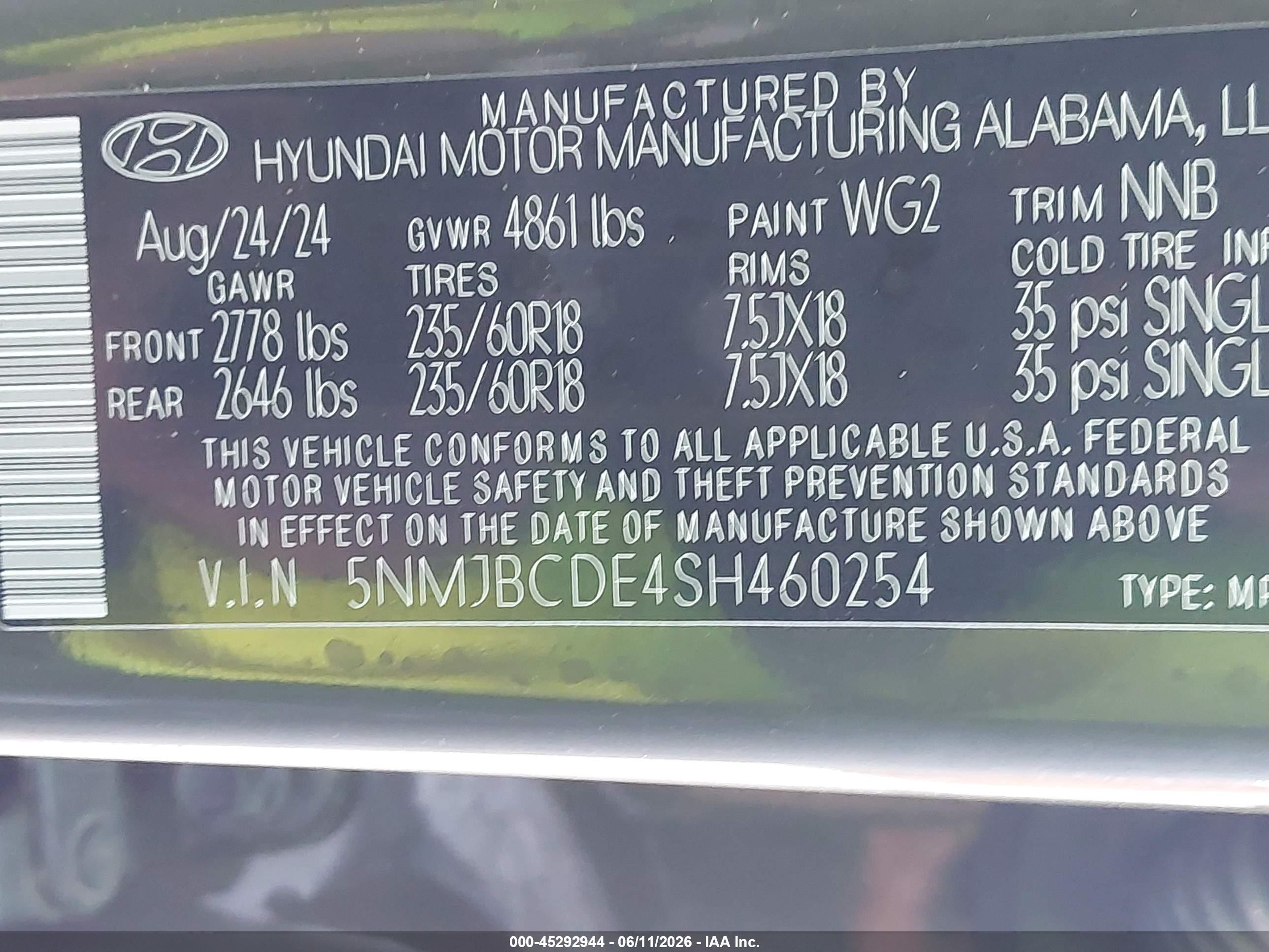2025 Hyundai Tucson Sel Gray vin: 5NMJBCDE4SH460254
