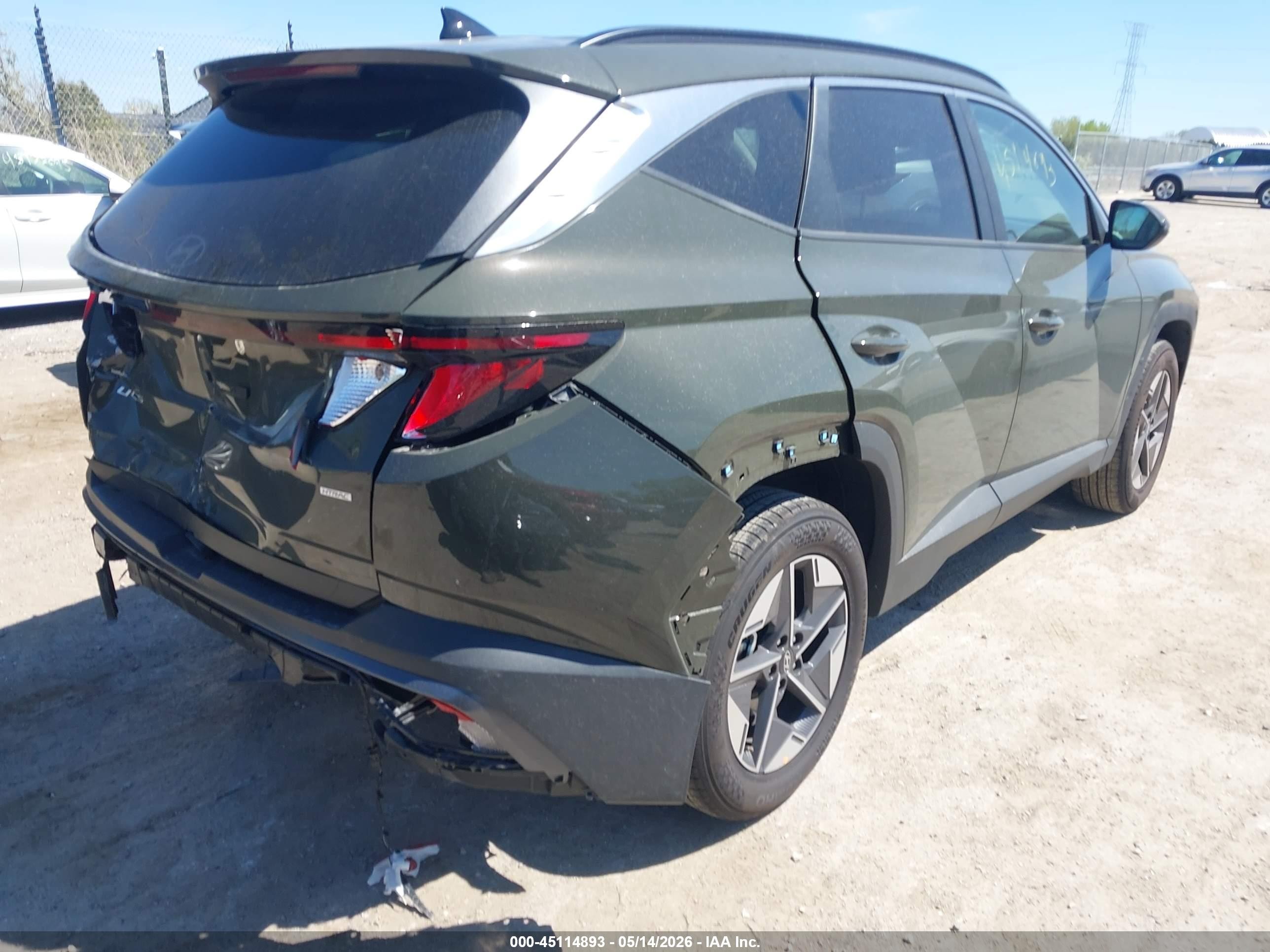 2026 Hyundai Tucson Sel Зеленый vin: 5NMJBCDE6TH669724