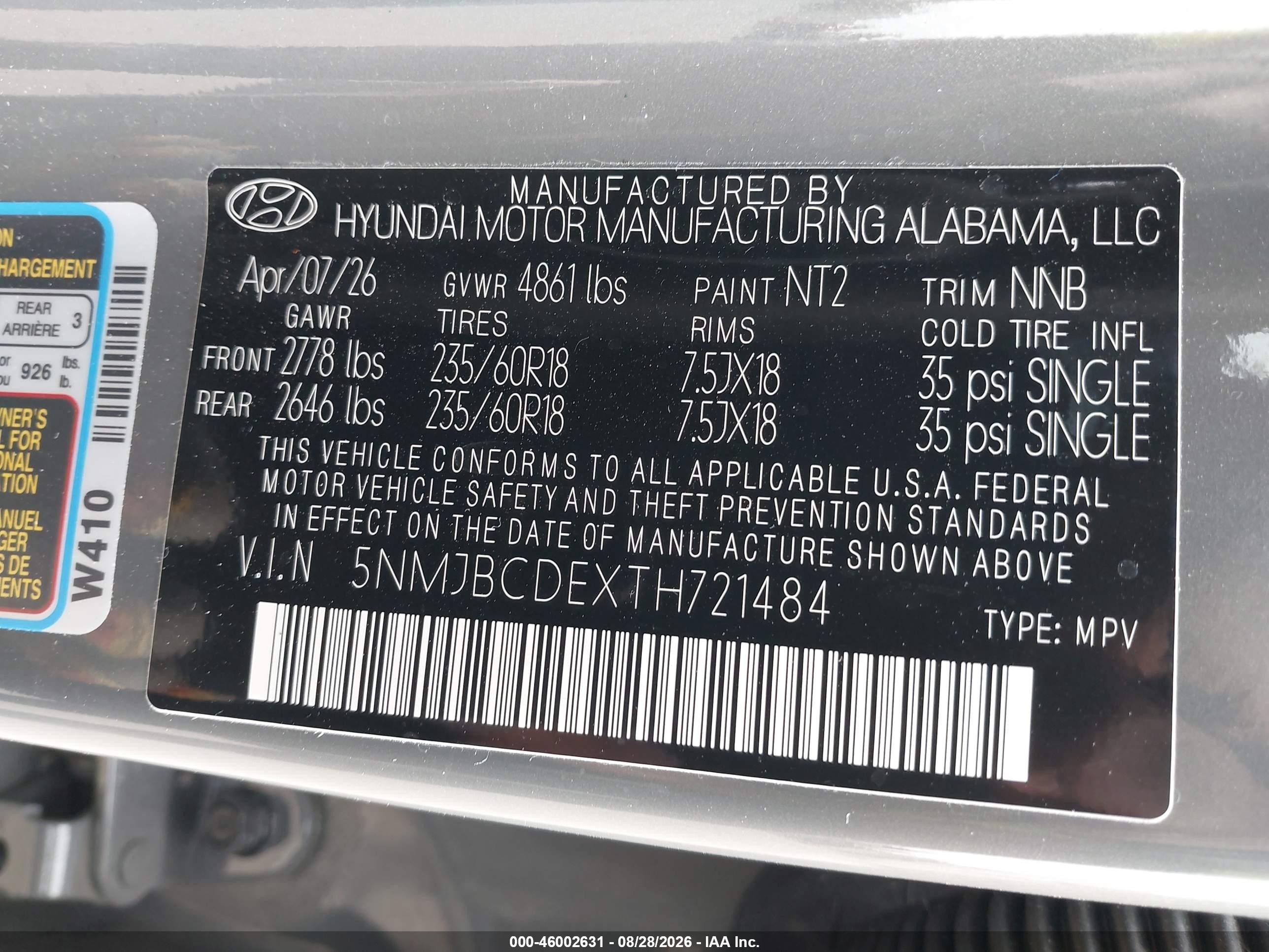 2026 Hyundai Tucson Sel Gray vin: 5NMJBCDEXTH721484