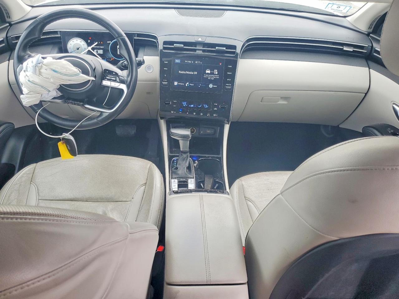 2022 Hyundai Tucson Sel White vin: 5NMJCCAE1NH125197