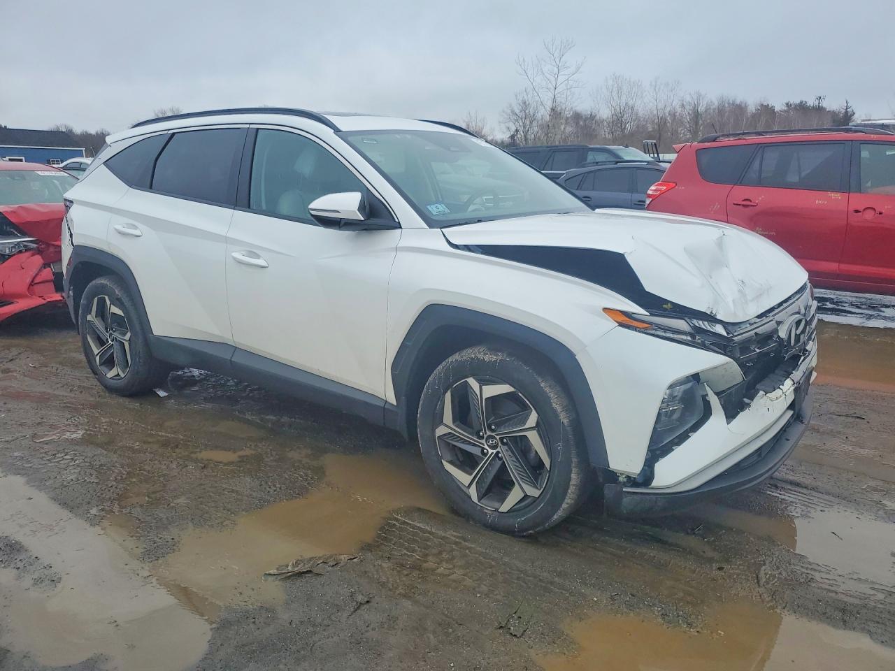2022 Hyundai Tucson Sel White vin: 5NMJCCAE1NH125197