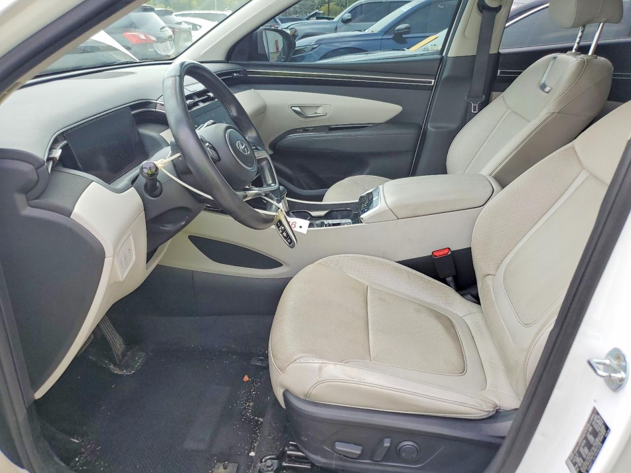 2022 Hyundai Tucson Sel White vin: 5NMJCCAE7NH061070