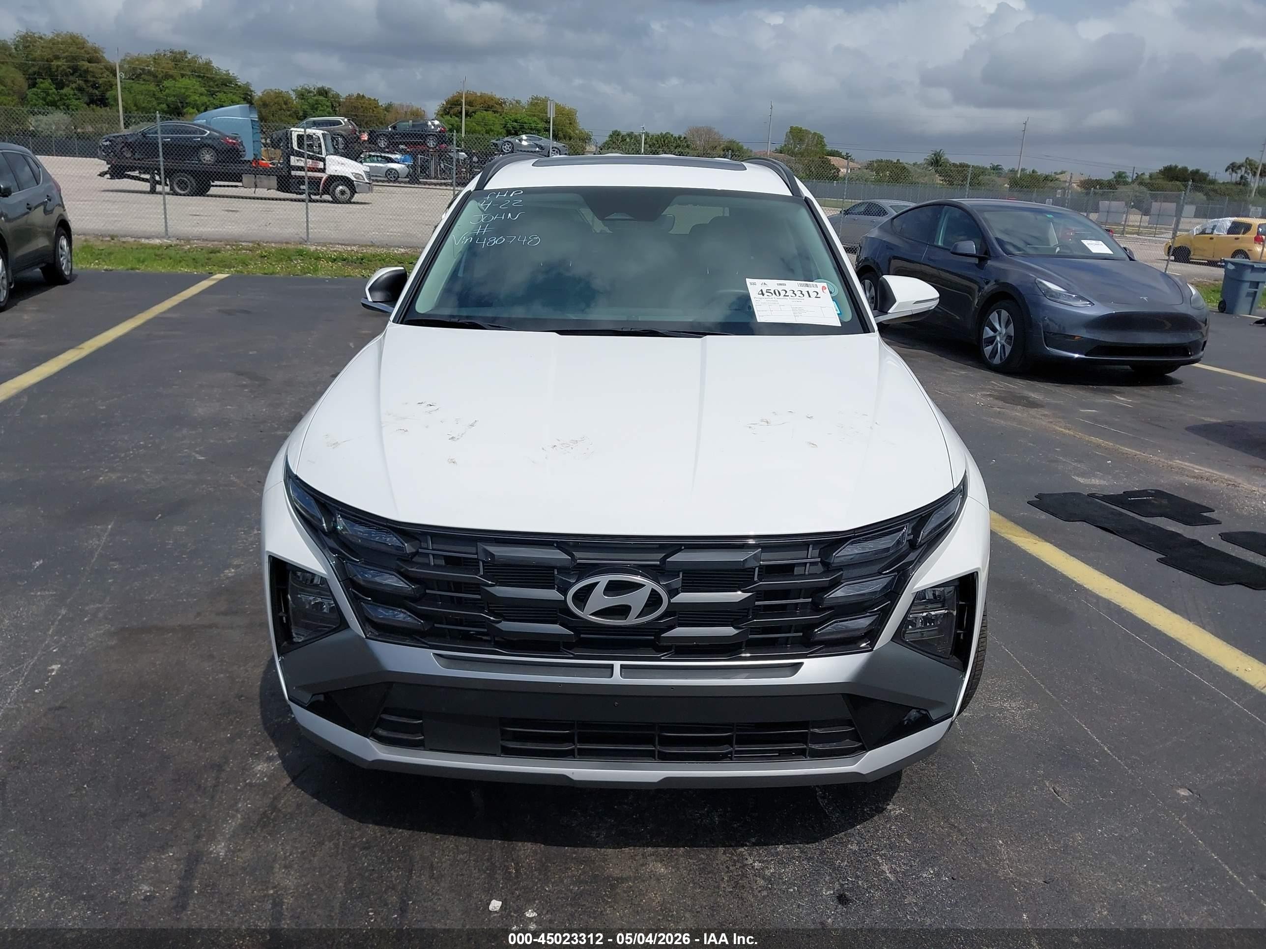 2025 Hyundai Tucson Sel Convenience White vin: 5NMJCCDE1SH480748