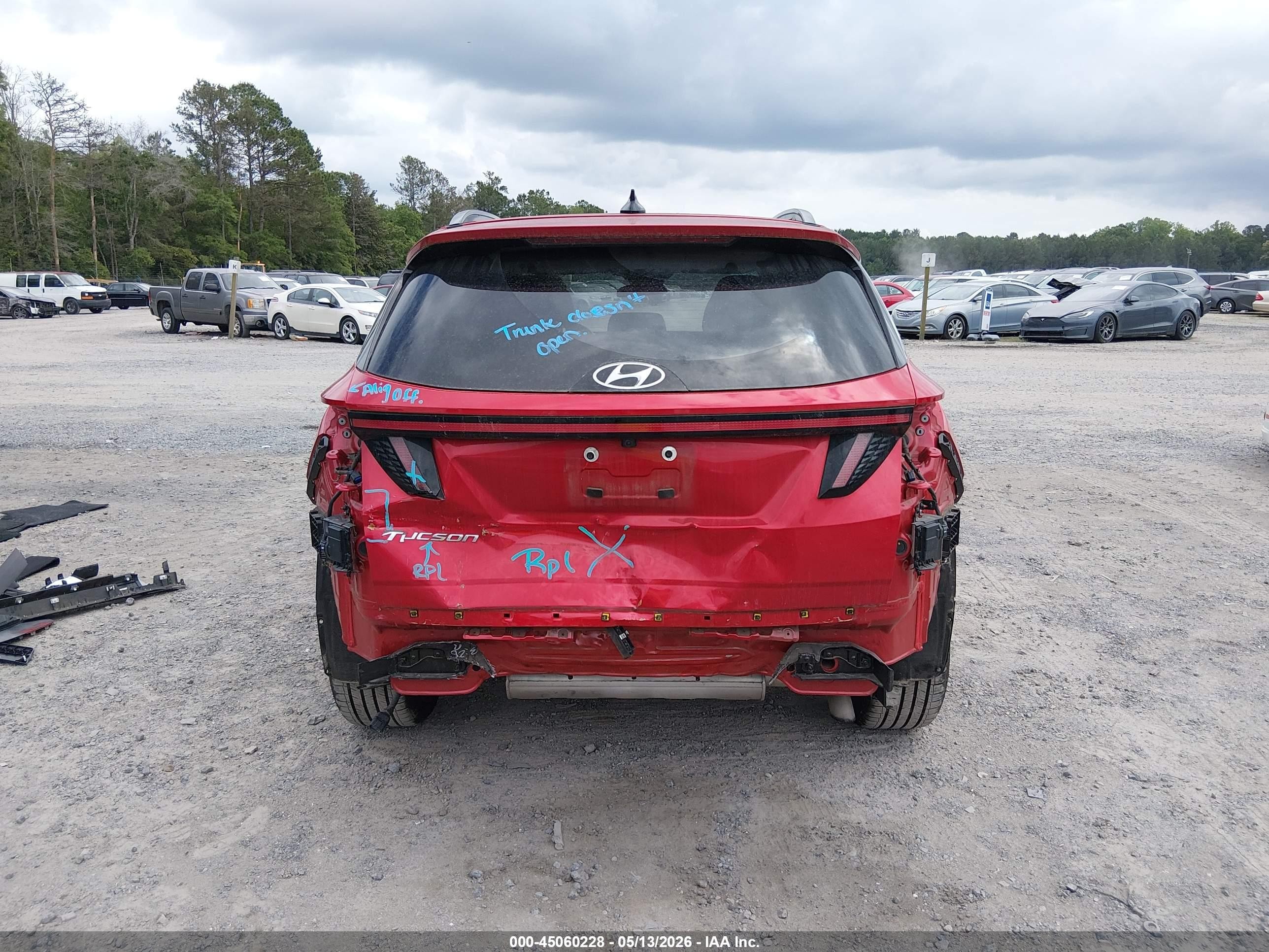 2022 Hyundai Tucson Limited Red vin: 5NMJE3AE3NH117807