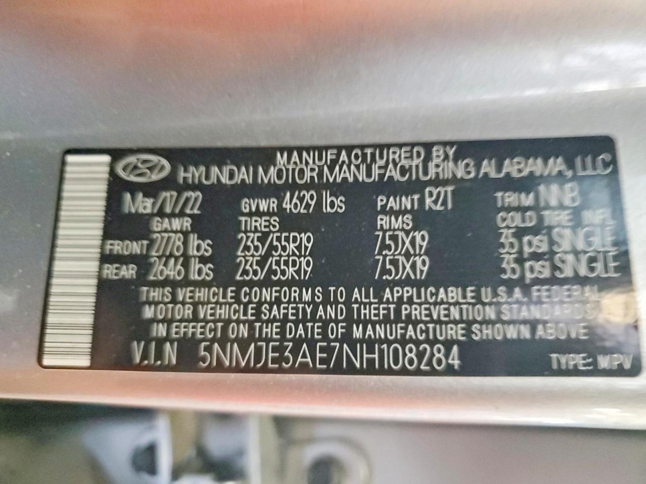 2022 Hyundai Tucson Limited Silver vin: 5NMJE3AE7NH108284