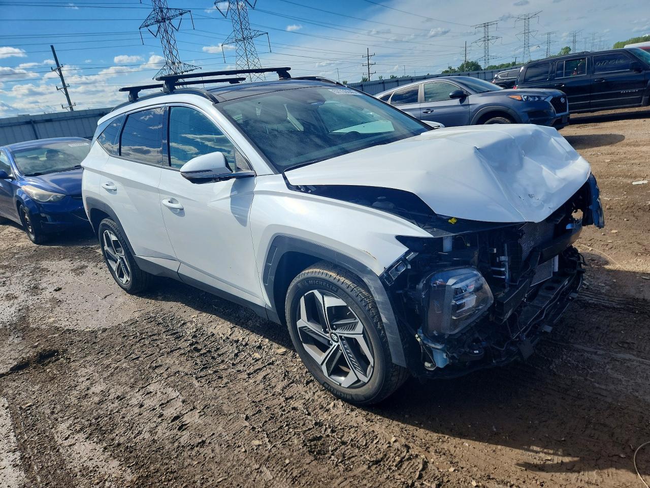 2022 Hyundai Tucson Limited White vin: 5NMJECAE0NH121815