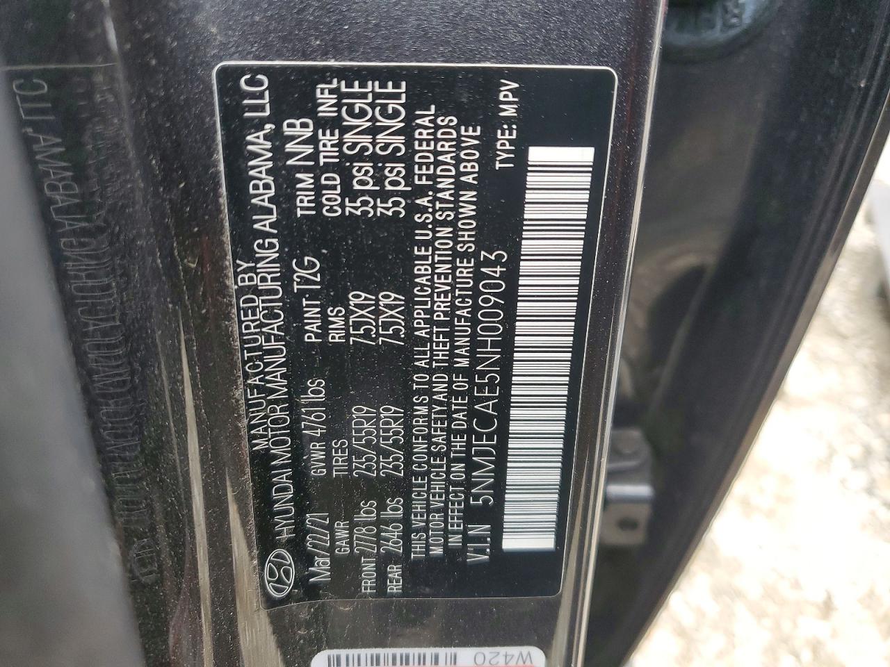 2022 Hyundai Tucson Limited Green vin: 5NMJECAE5NH009043