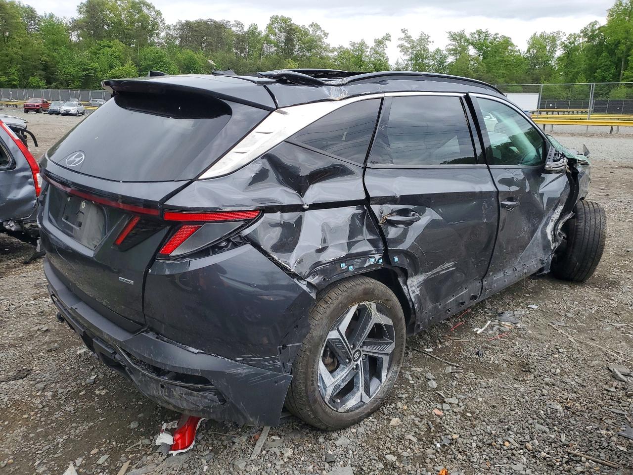 2022 Hyundai Tucson Limited Green vin: 5NMJECAE5NH009043