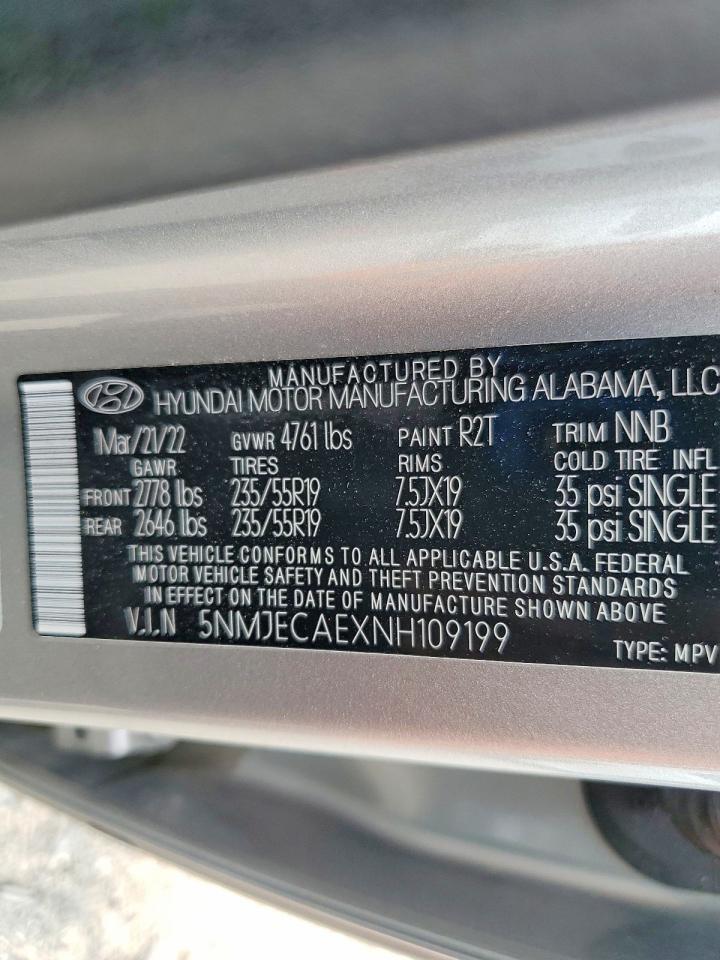 2022 Hyundai Tucson Limited Gray vin: 5NMJECAEXNH109199