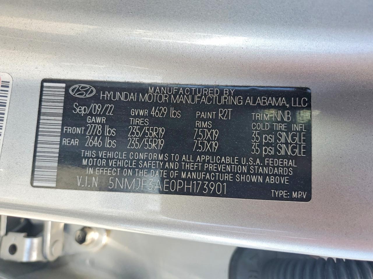 2023 Hyundai Tucson Sel Silver vin: 5NMJF3AE0PH173901