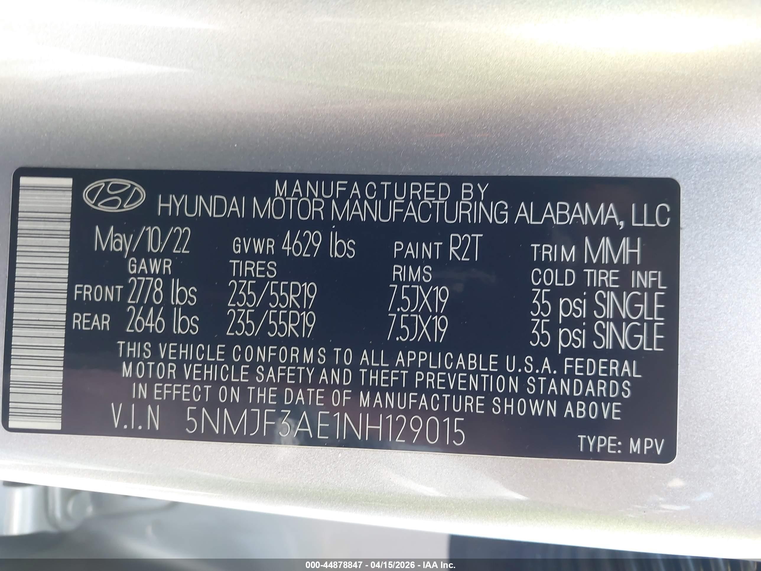 2022 Hyundai Tucson Sel Серебряный vin: 5NMJF3AE1NH129015