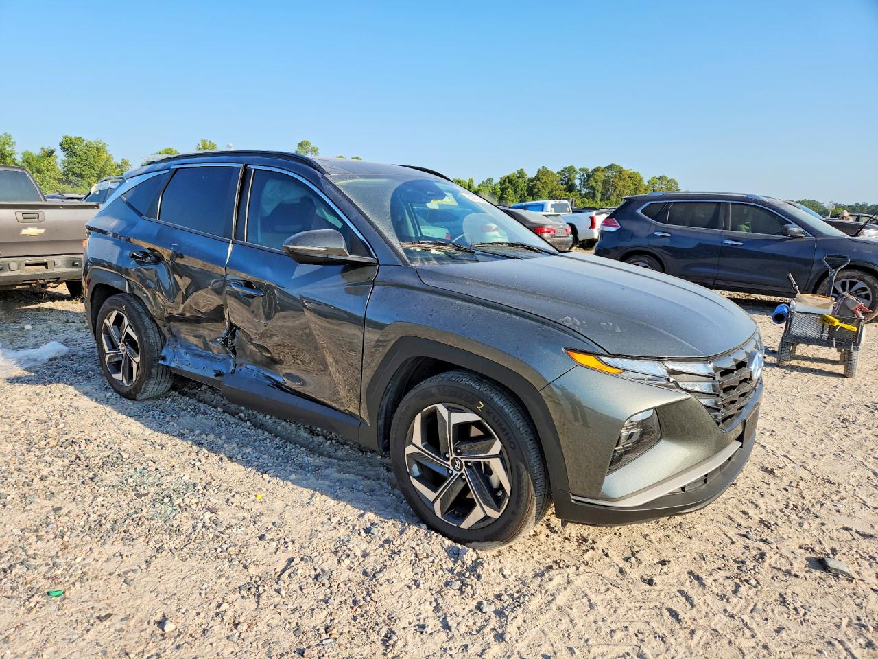2022 Hyundai Tucson Sel Зеленый vin: 5NMJF3AEXNH028913