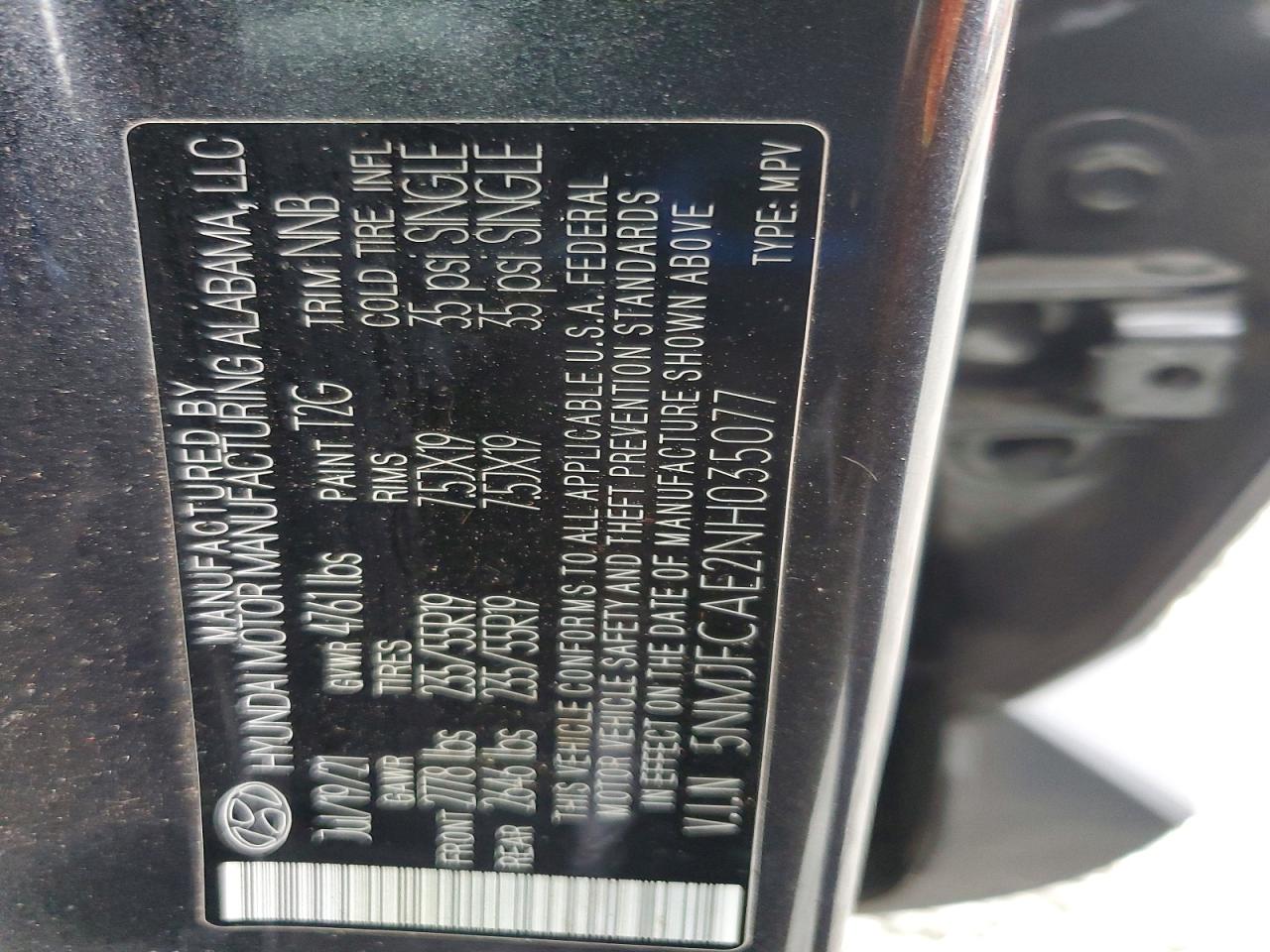 2022 Hyundai Tucson Gray vin: 5NMJFCAE2NH035077