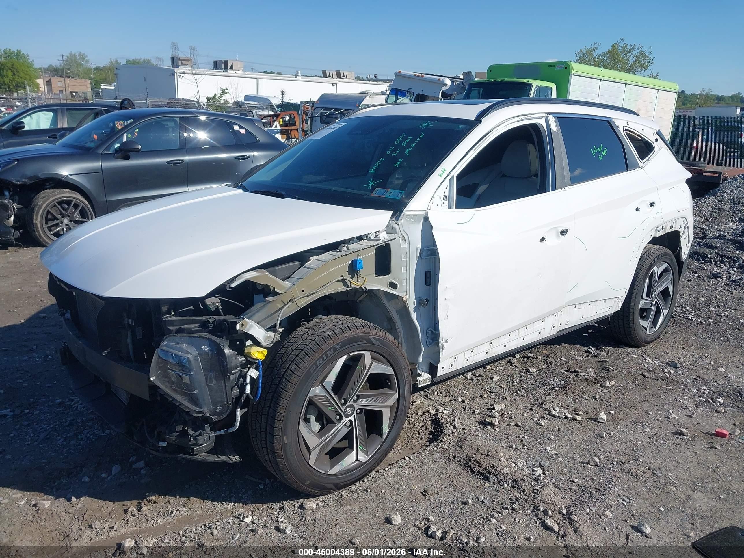 2023 Hyundai Tucson Sel White vin: 5NMJFCAE3PH190157