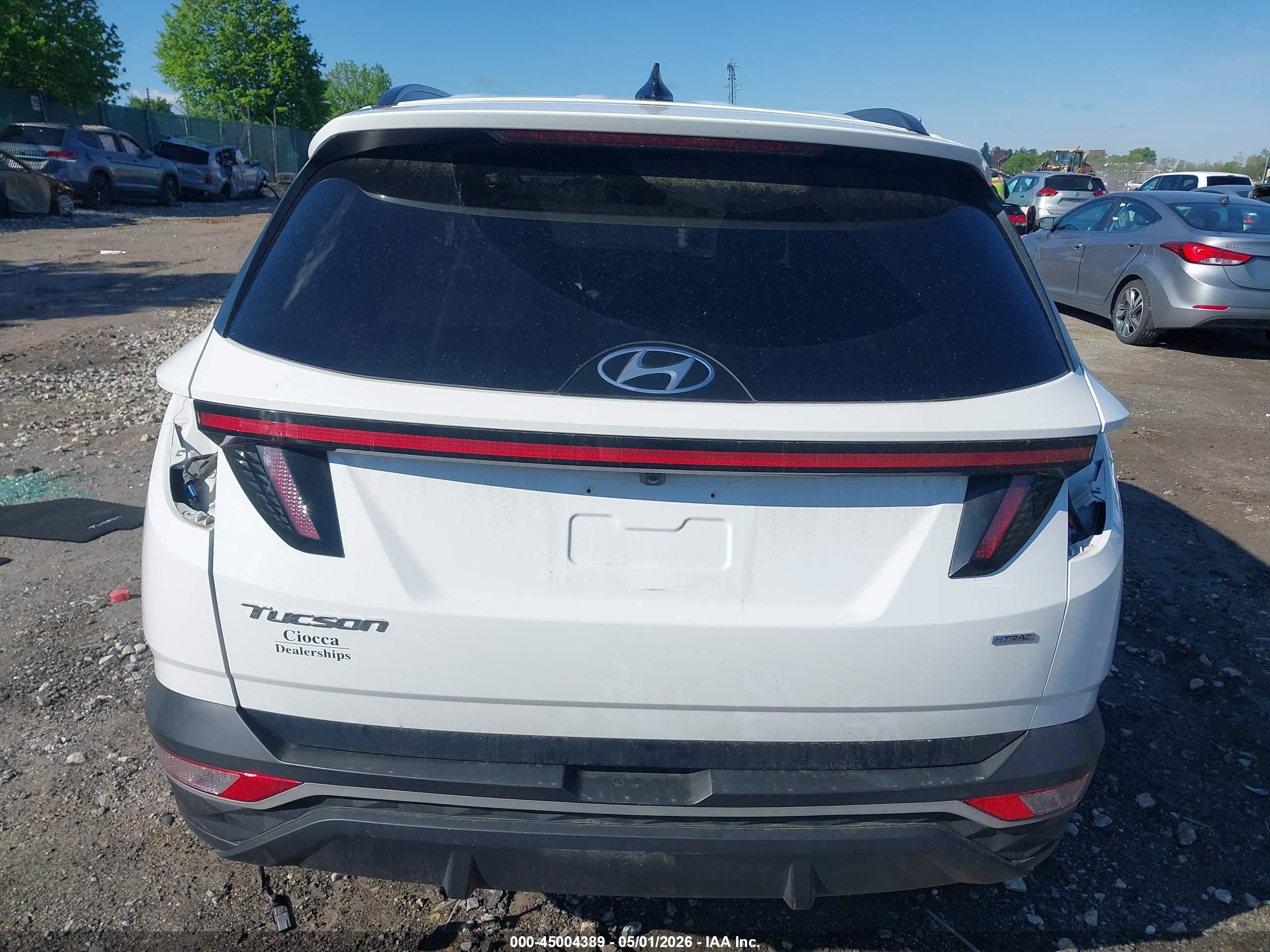 2023 Hyundai Tucson Sel White vin: 5NMJFCAE3PH190157