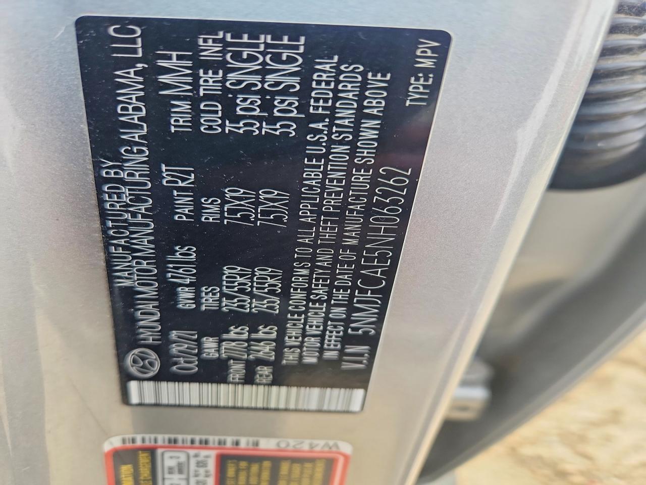 2022 Hyundai Tucson Sel Silver vin: 5NMJFCAE5NH063262