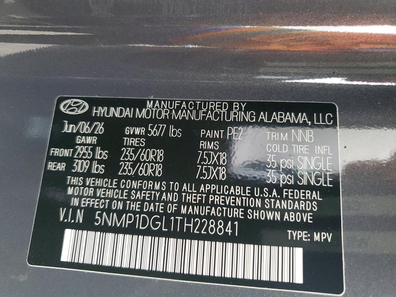 2026 Hyundai Santa Fe Se Gray vin: 5NMP1DGL1TH228841