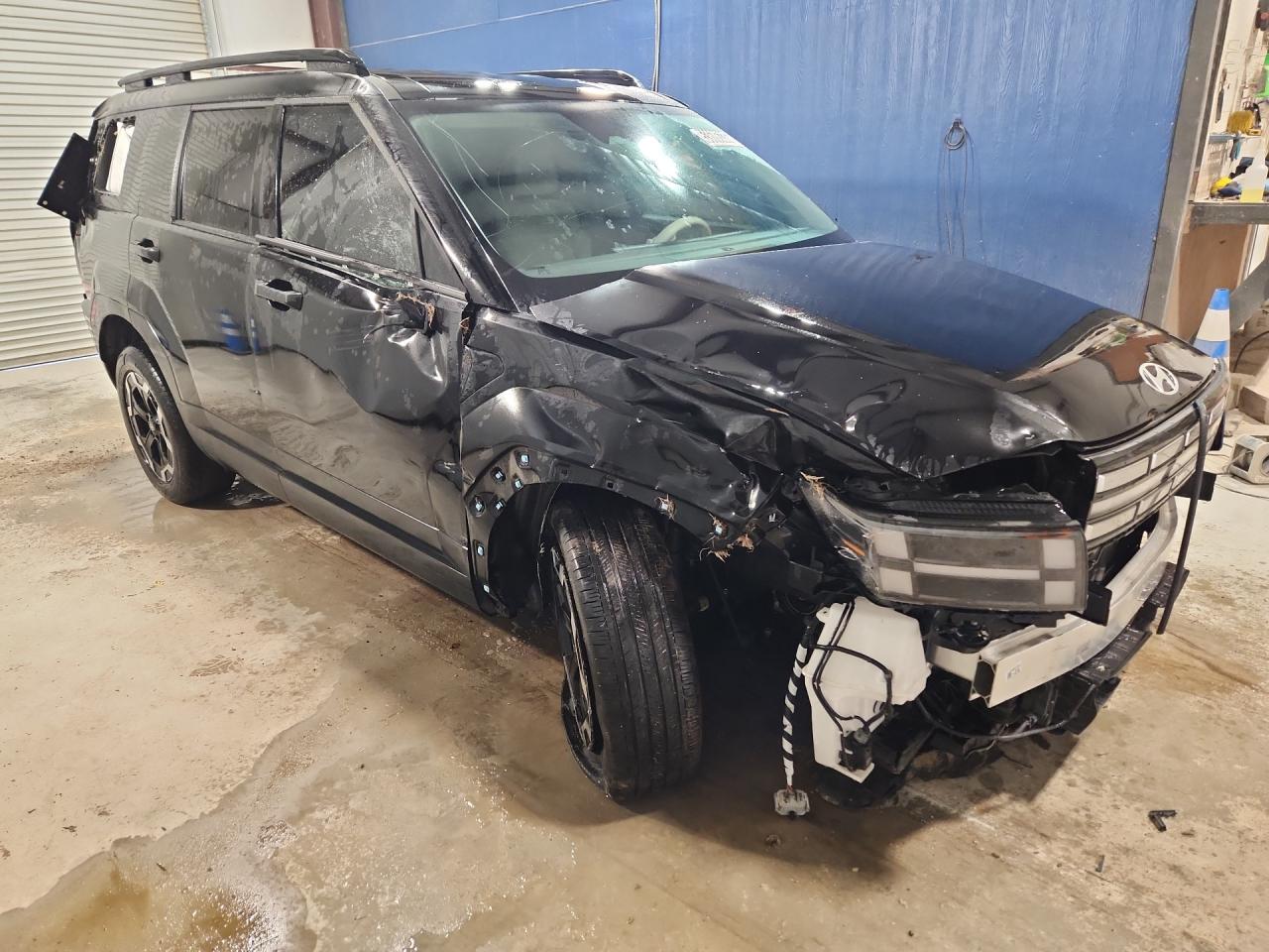 2025 Hyundai Santa Fe Sel Черный vin: 5NMP24GL6SH086885 Damage: Right Front Wheel, Curb Rash, > 12 Inches
