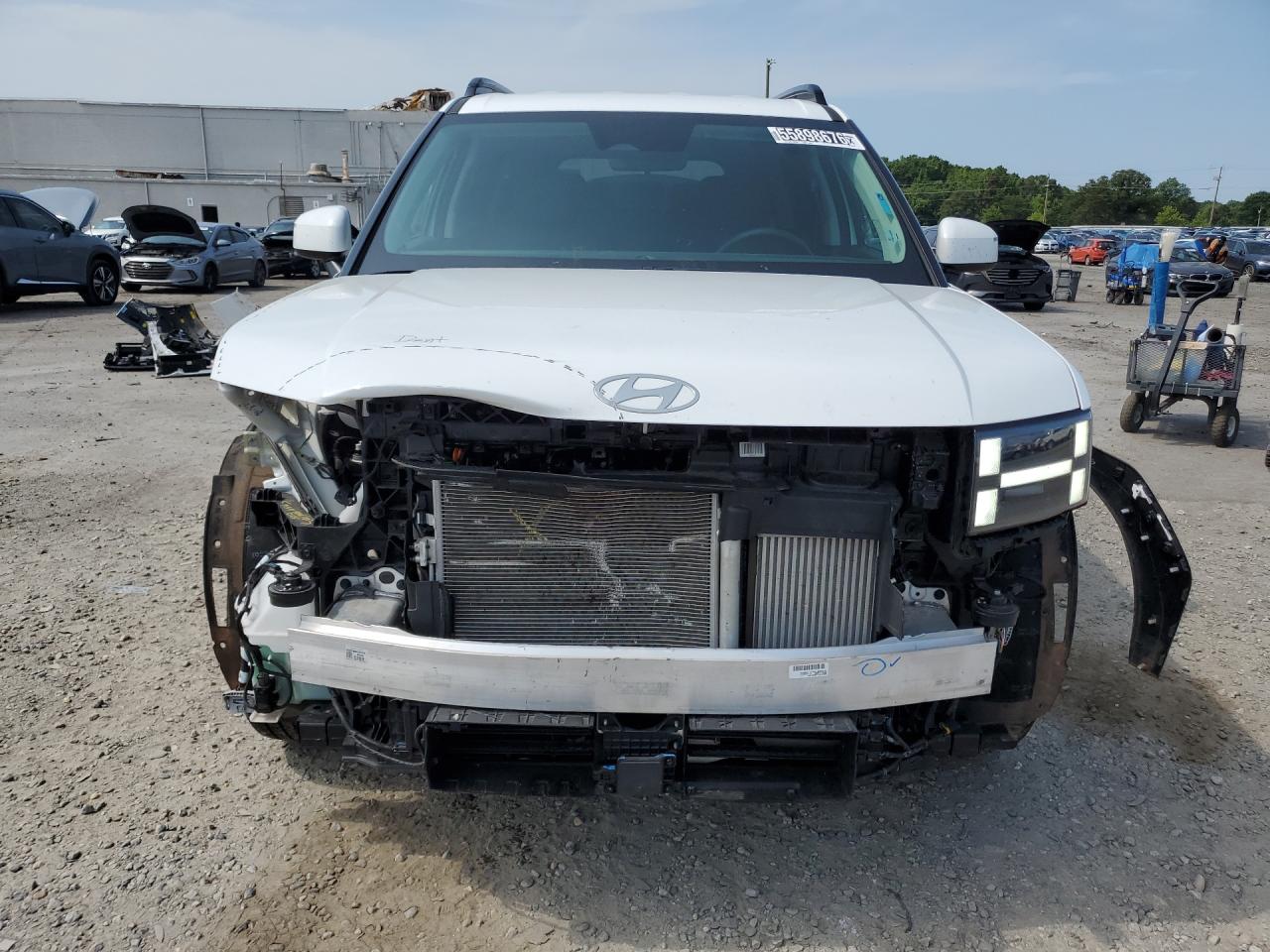 2026 Hyundai Santa Fe Sel White vin: 5NMP2DGL9TH182513 Damage: Front Bumper Reinforcement, Broken, Replacement Required