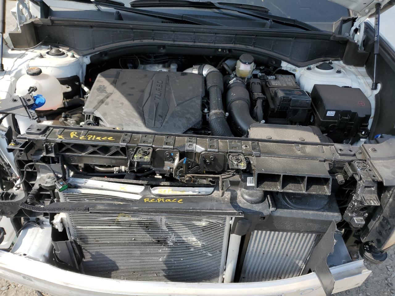 2026 Hyundai Santa Fe Sel White vin: 5NMP2DGL9TH182513 Damage: Left Front Rail, Kinked, > 12 Inches