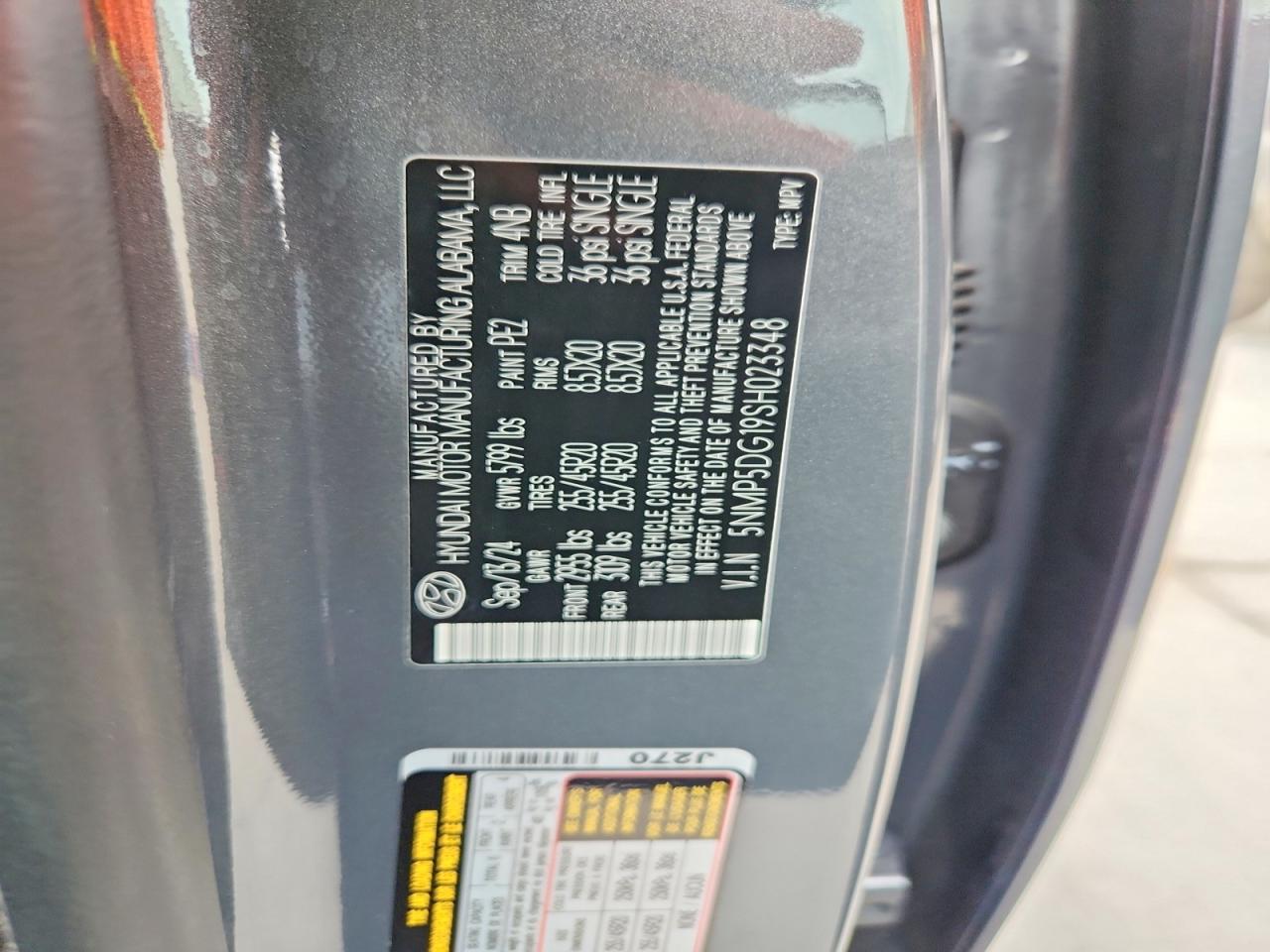 2025 Hyundai Santa Fe Calligraphy Gray vin: 5NMP5DG19SH023348