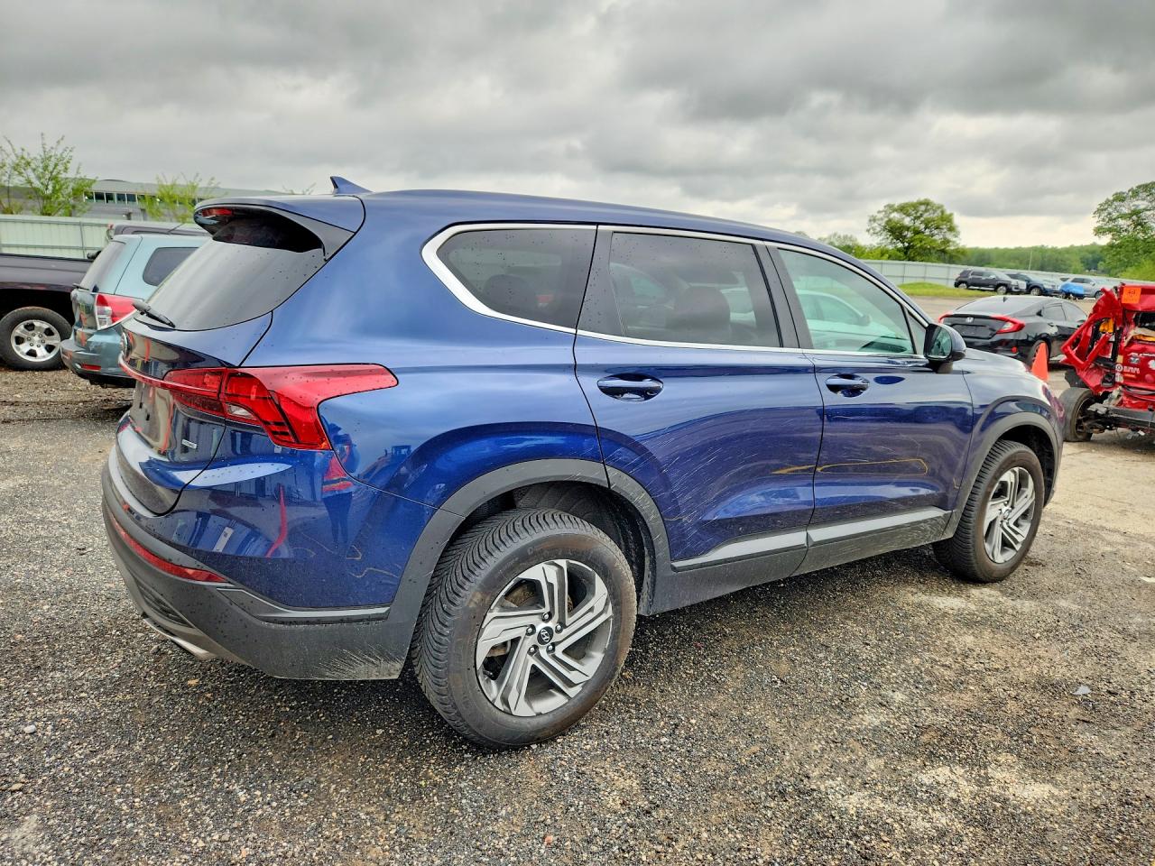 2021 Hyundai Santa Fe Se Синий vin: 5NMS1DAJ5MH350055