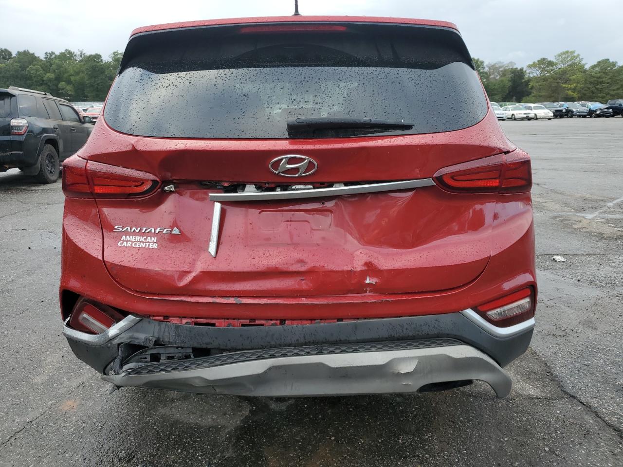 2019 Hyundai Santa Fe Se Red vin: 5NMS23AD0KH112421