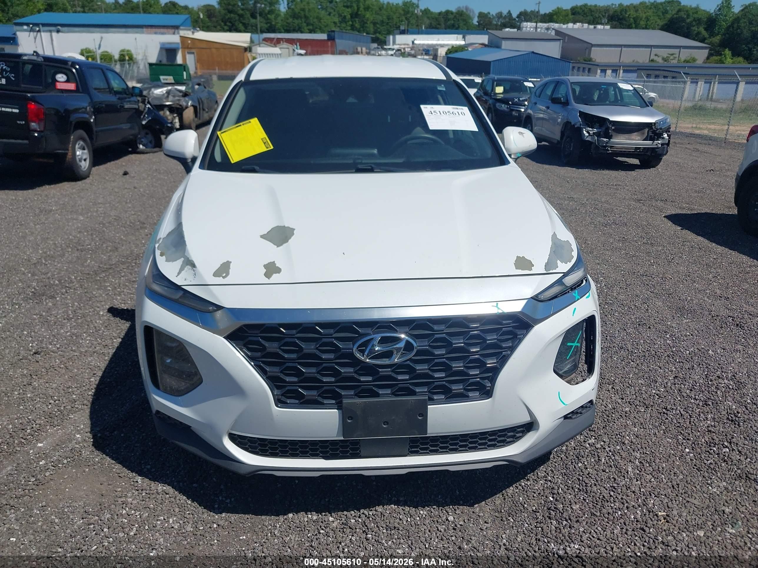 2019 Hyundai Santa Fe Se White vin: 5NMS23AD4KH098944