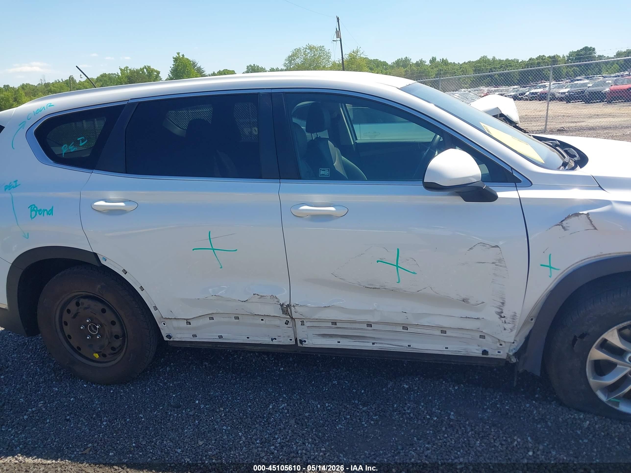 2019 Hyundai Santa Fe Se White vin: 5NMS23AD4KH098944