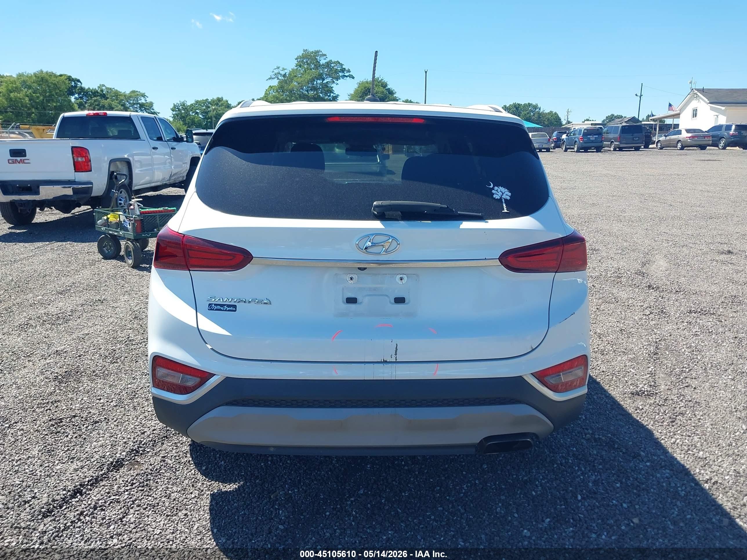 2019 Hyundai Santa Fe Se White vin: 5NMS23AD4KH098944