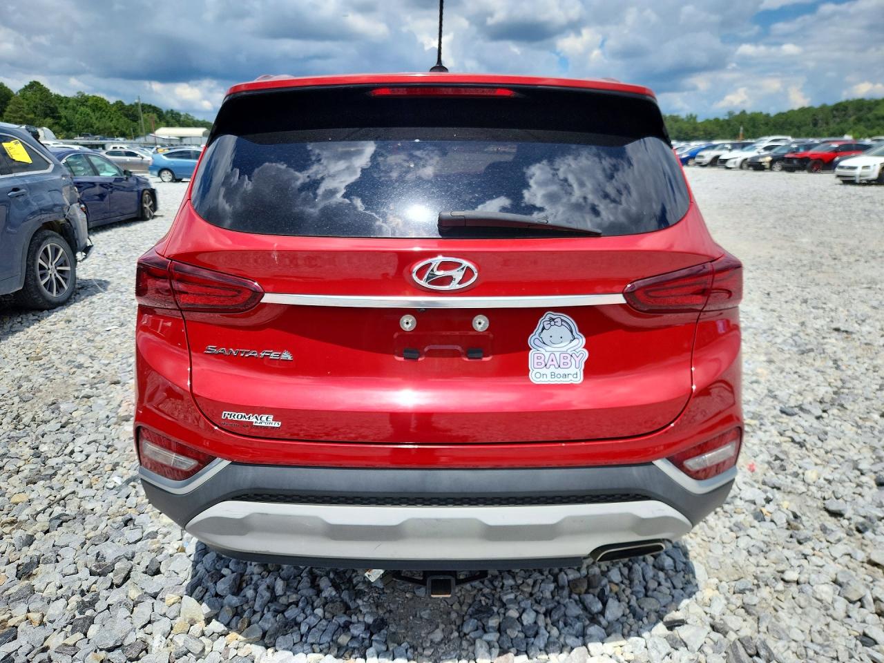 2019 Hyundai Santa Fe Se Красный vin: 5NMS23AD4KH134440