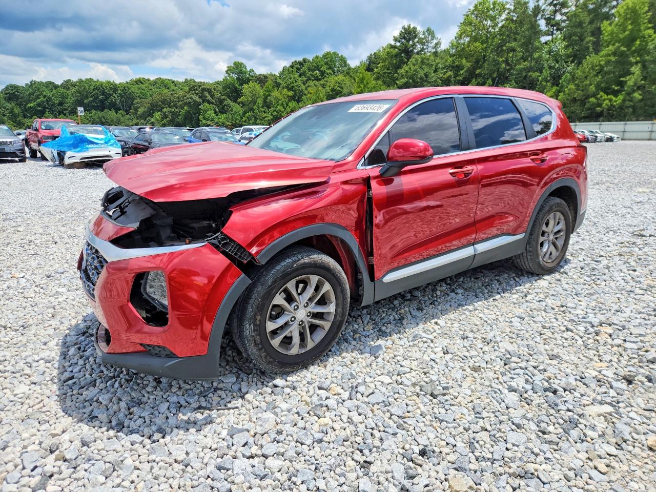 2019 Hyundai Santa Fe Se Красный vin: 5NMS23AD4KH134440